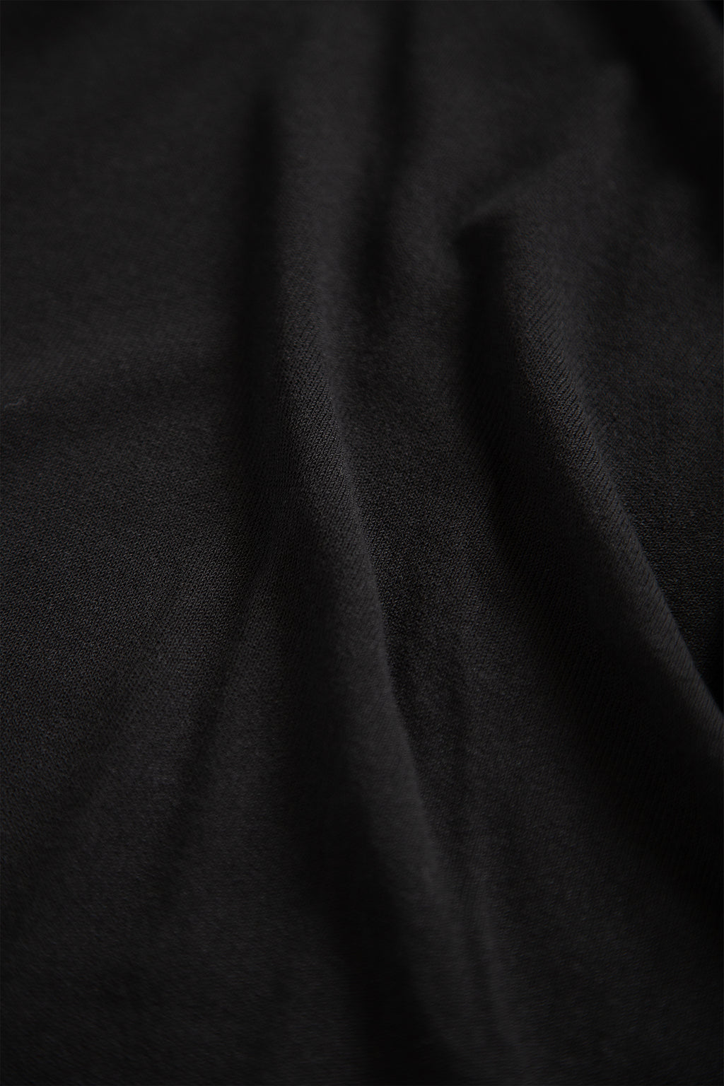 Black viscose polo shirt with open collar