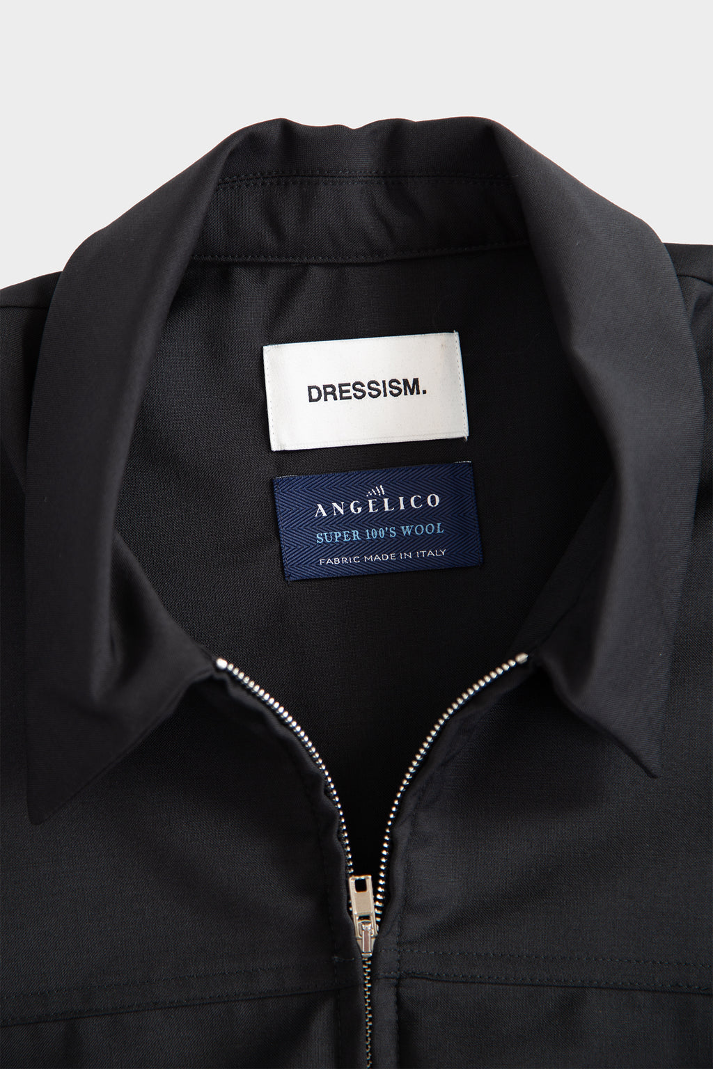 Black zip-up frescolana shirt