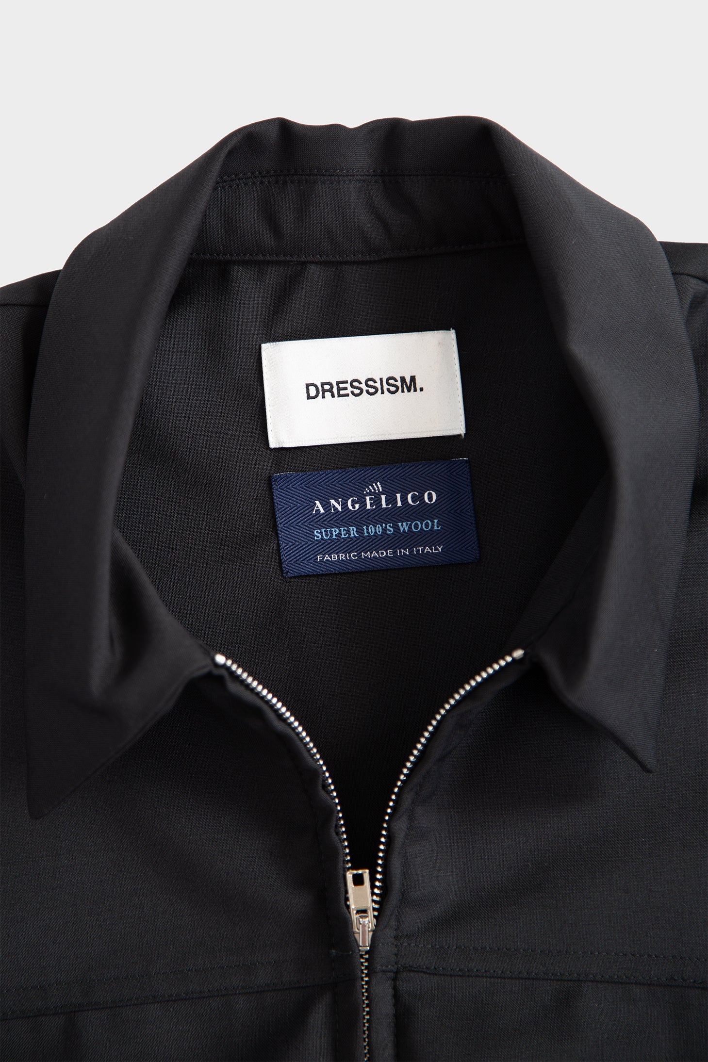 Black zip-up frescolana shirt