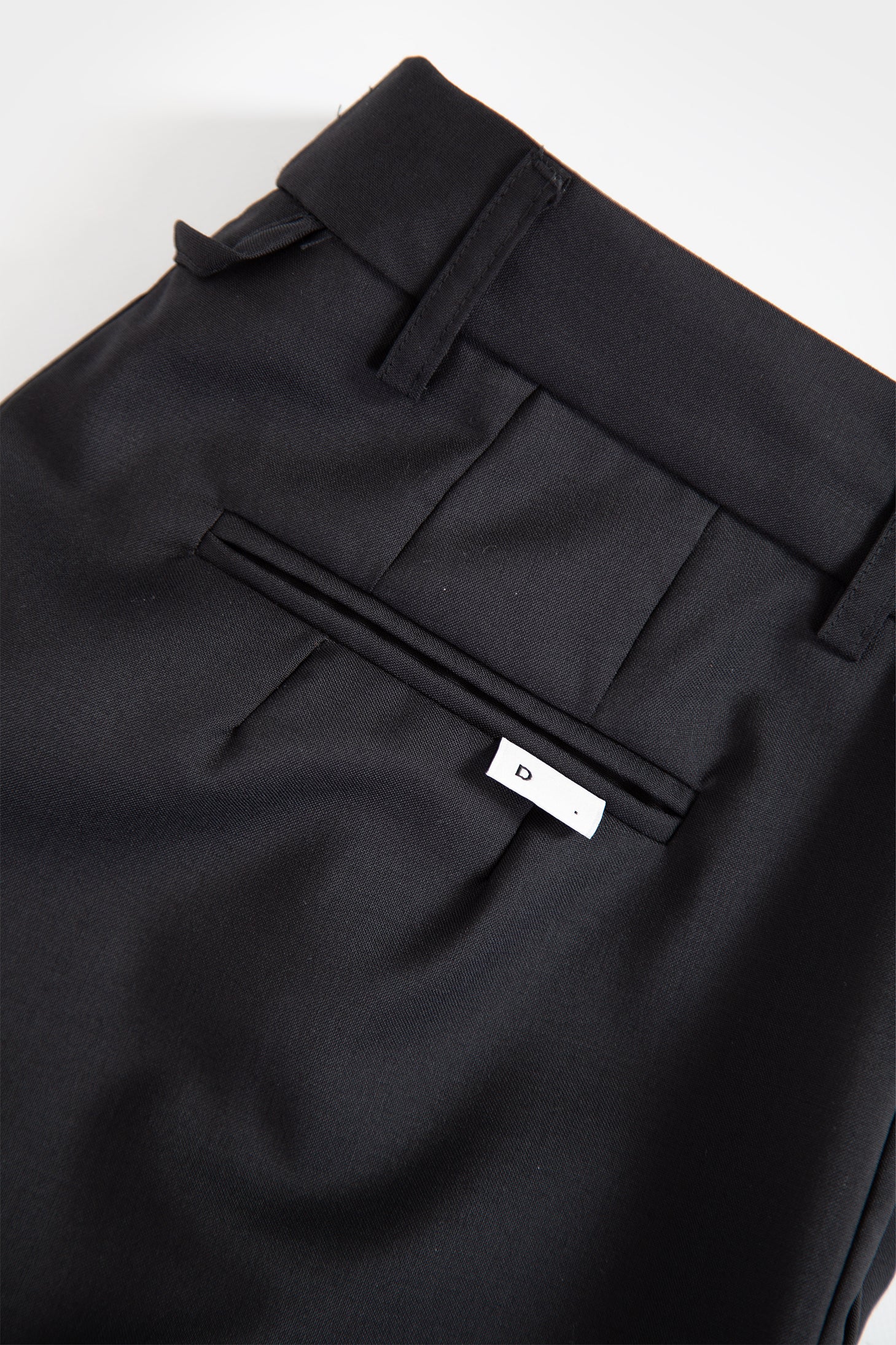 Black trousers in fresco wool