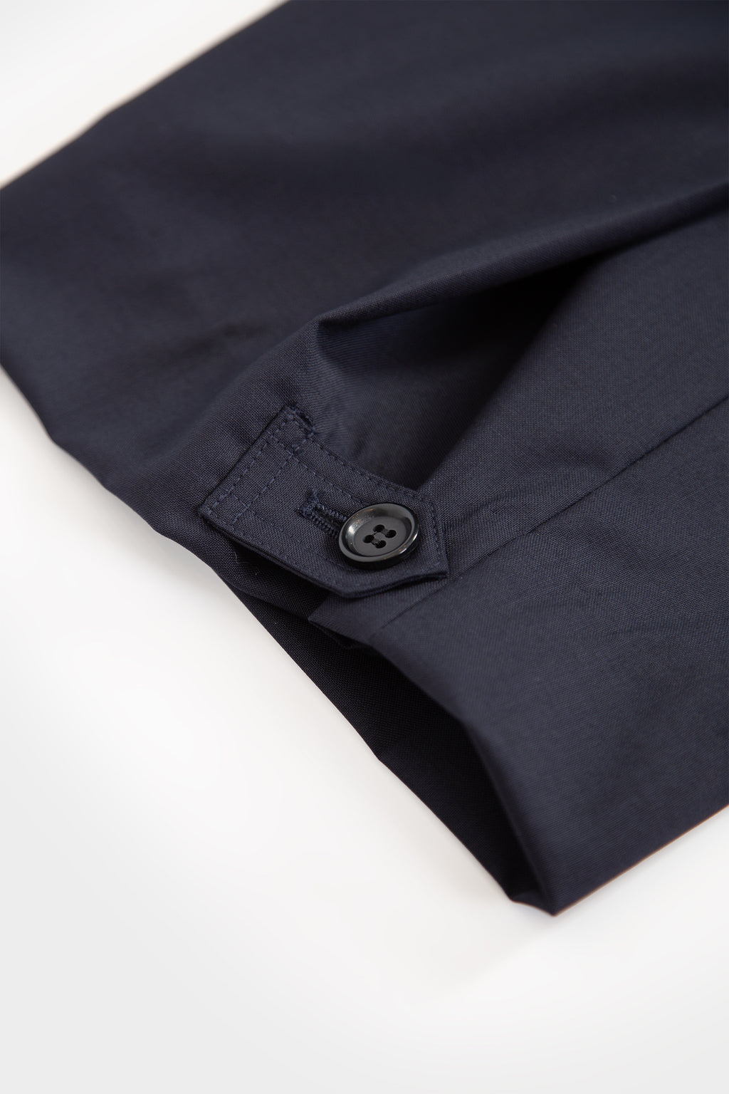 Navy blue frescolana trousers with adjustable waist