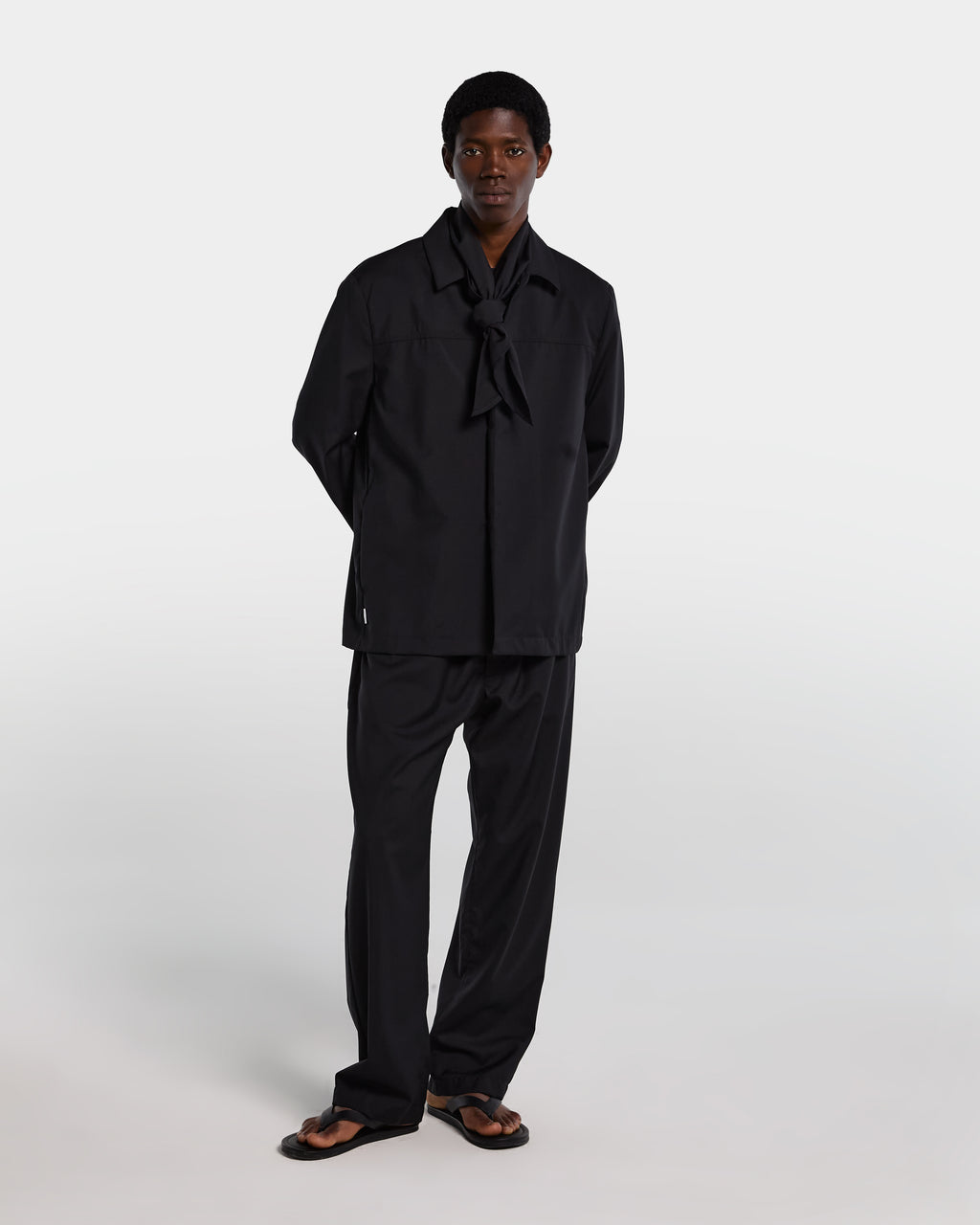 Black tailored wool jacket 