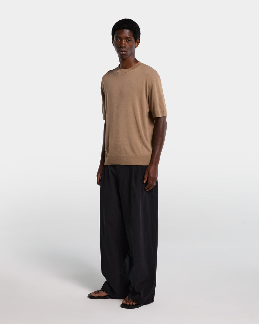 Camel viscose T-shirt