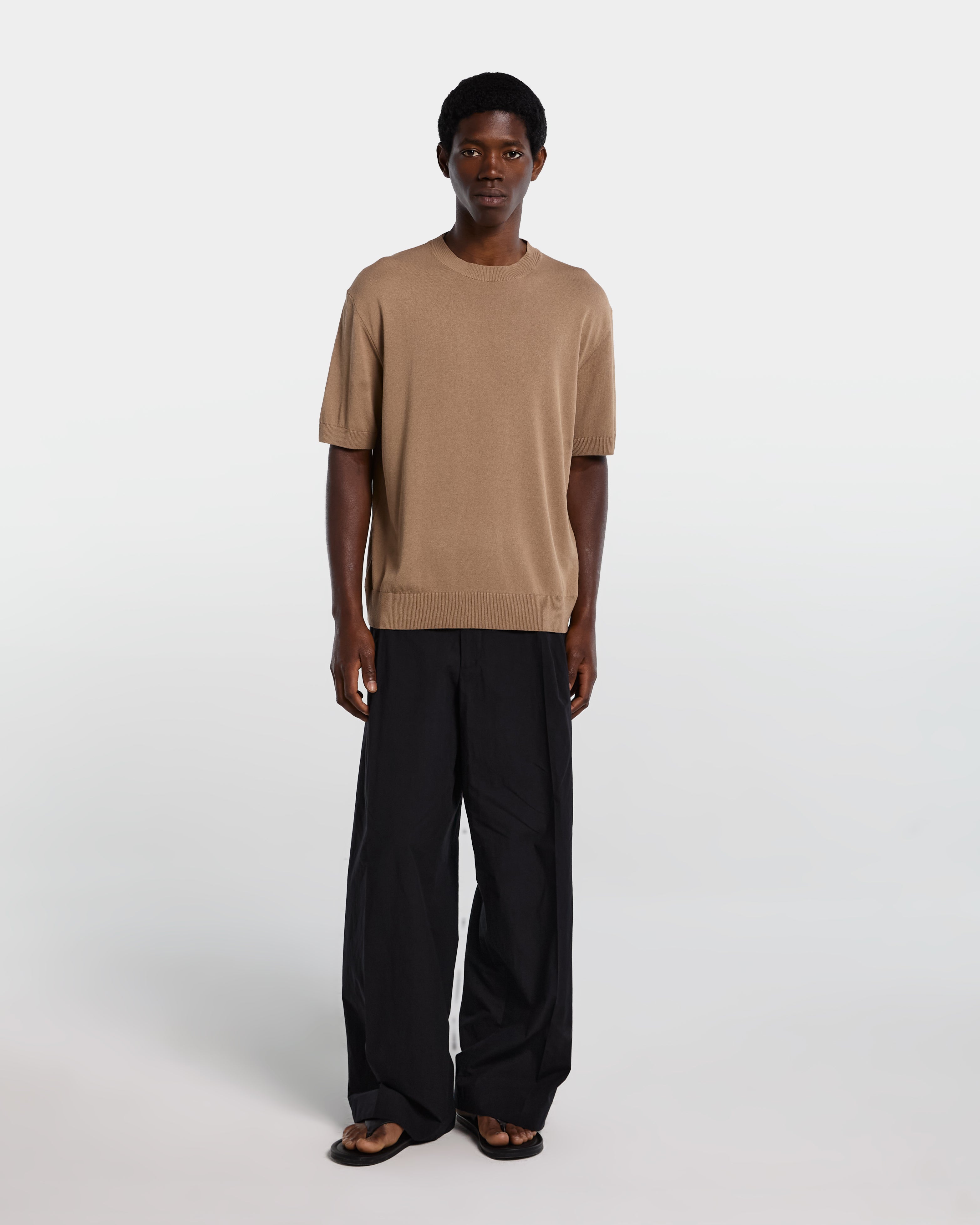 Camel viscose T-shirt
