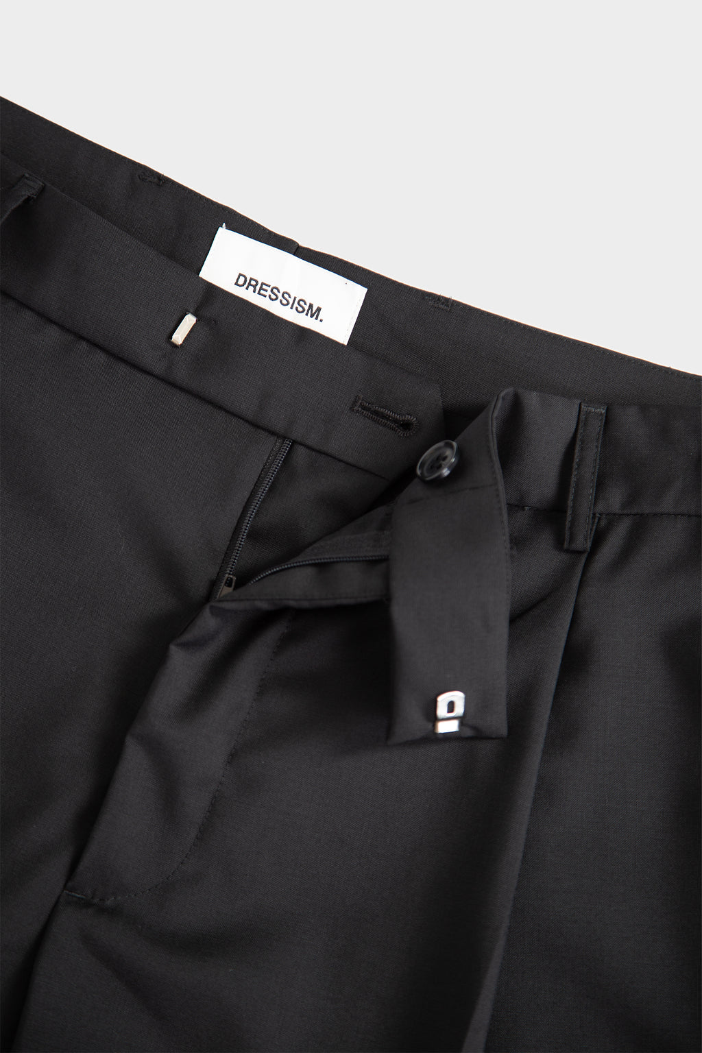 Black trousers in fresco wool