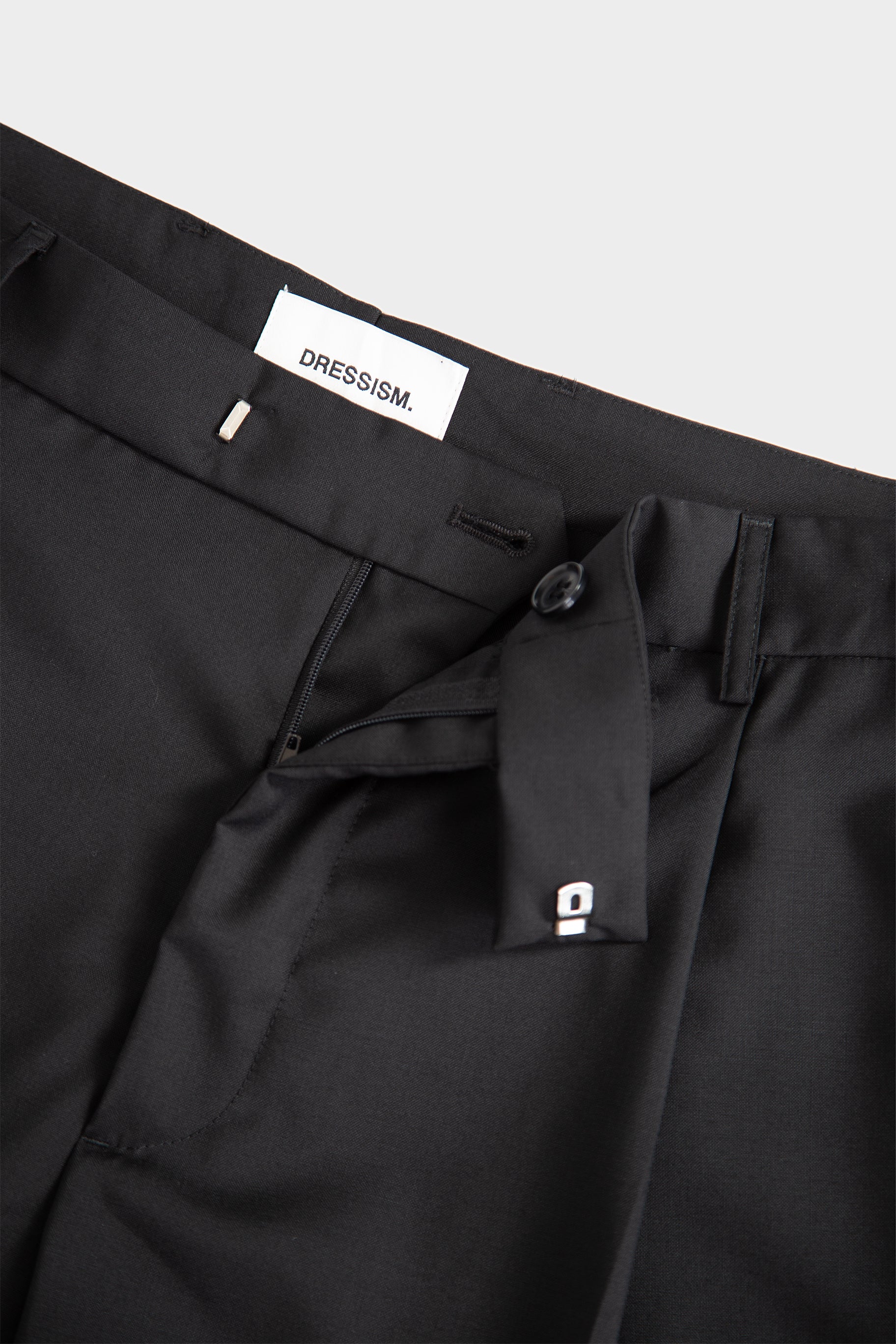 Black trousers in fresco wool
