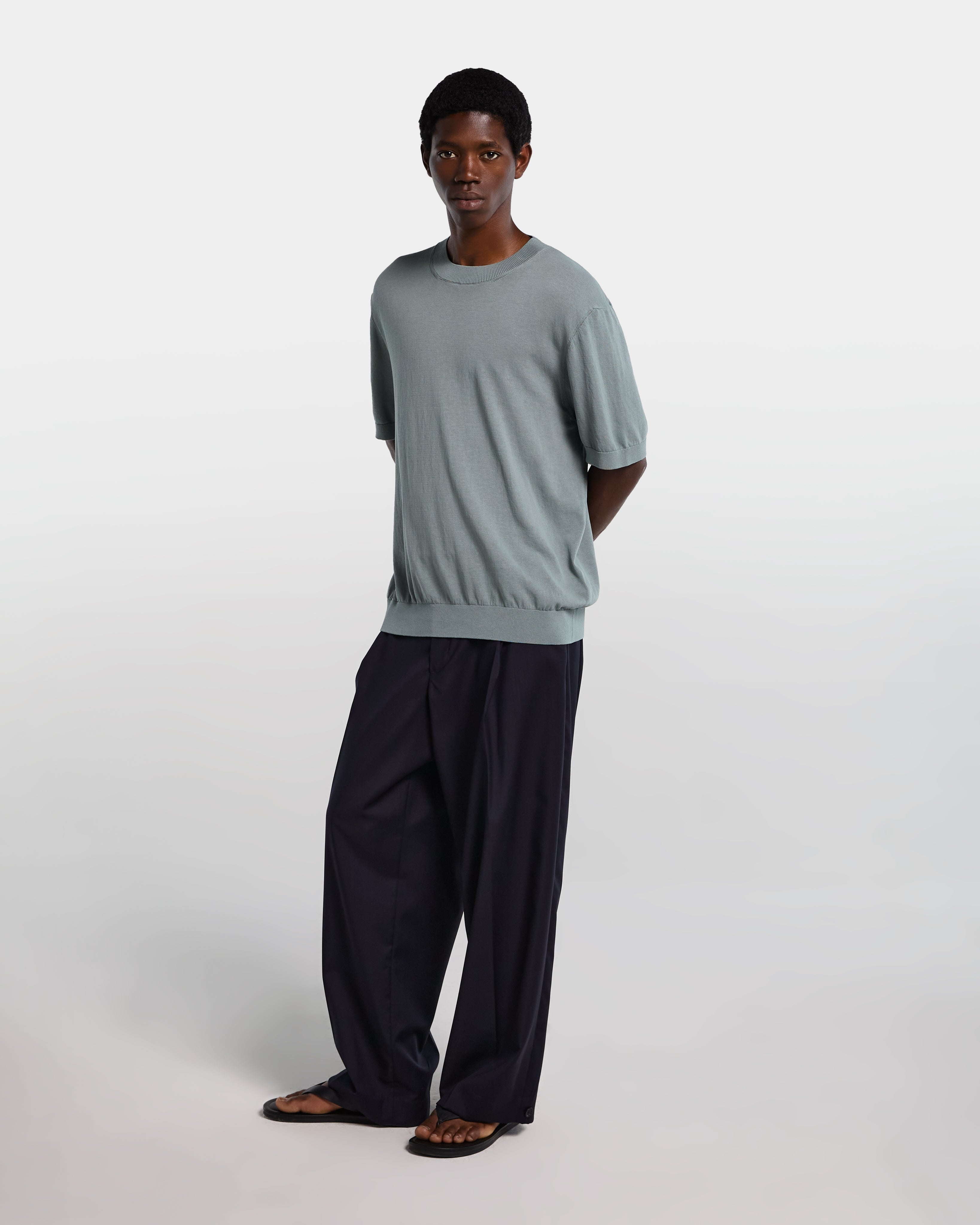 Sage green knit t-shirt
