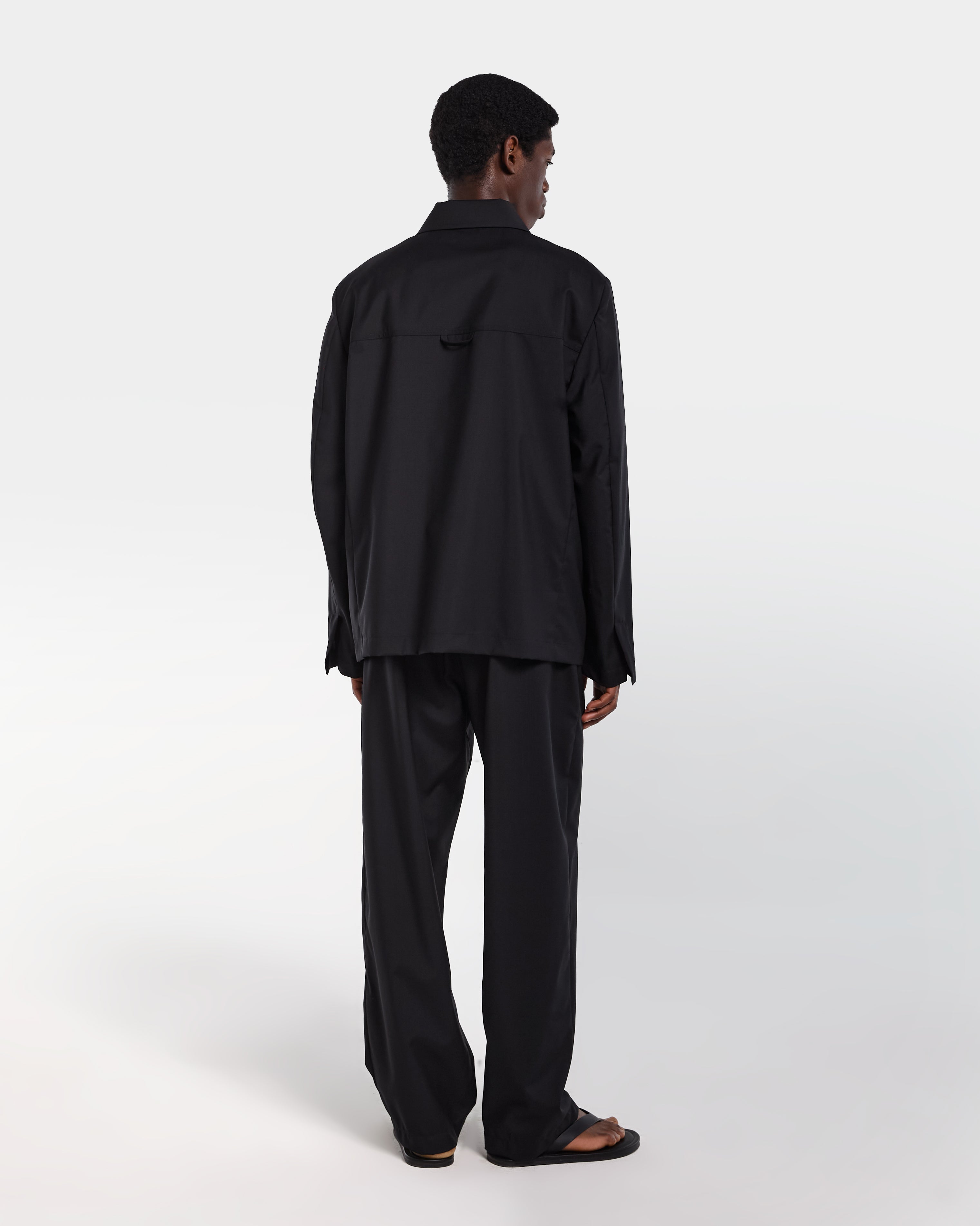 Black tailored wool jacket 
