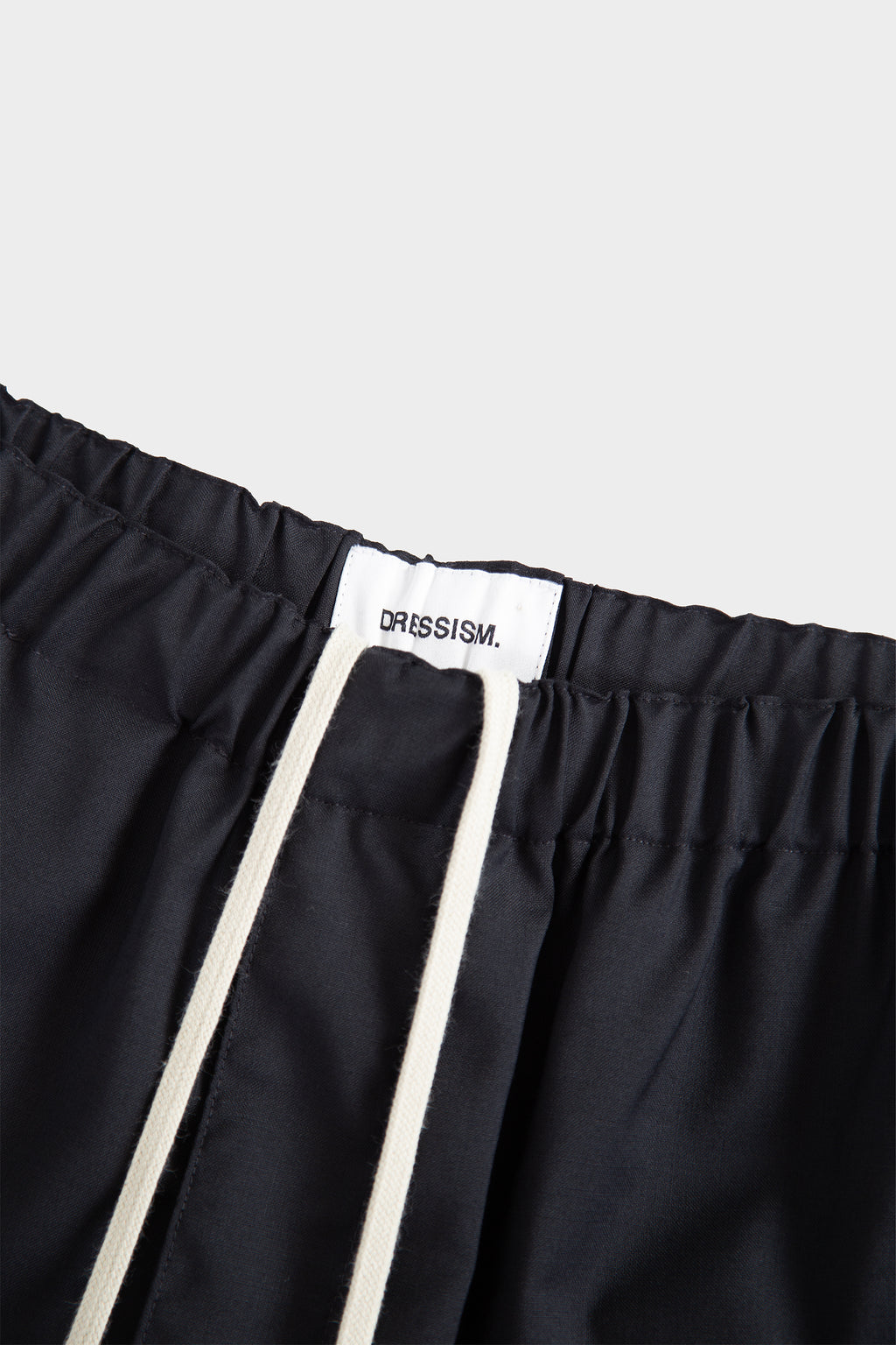 Black tailored wool loose fit pant 