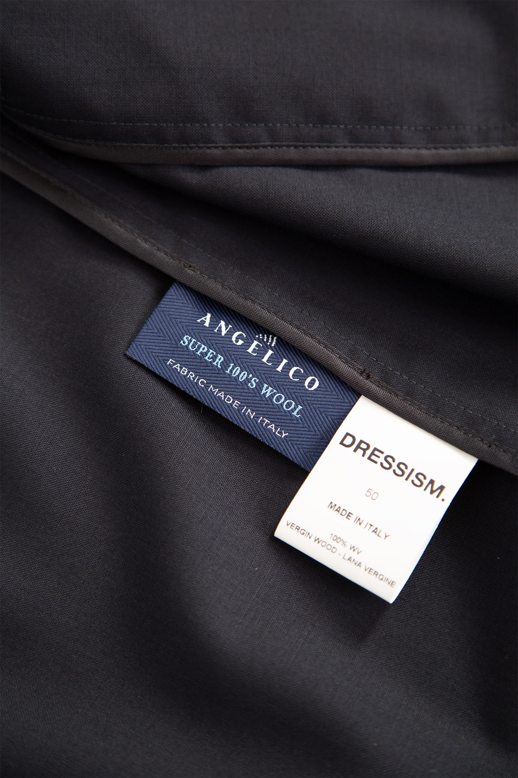 Navy blue tailored wool jacket