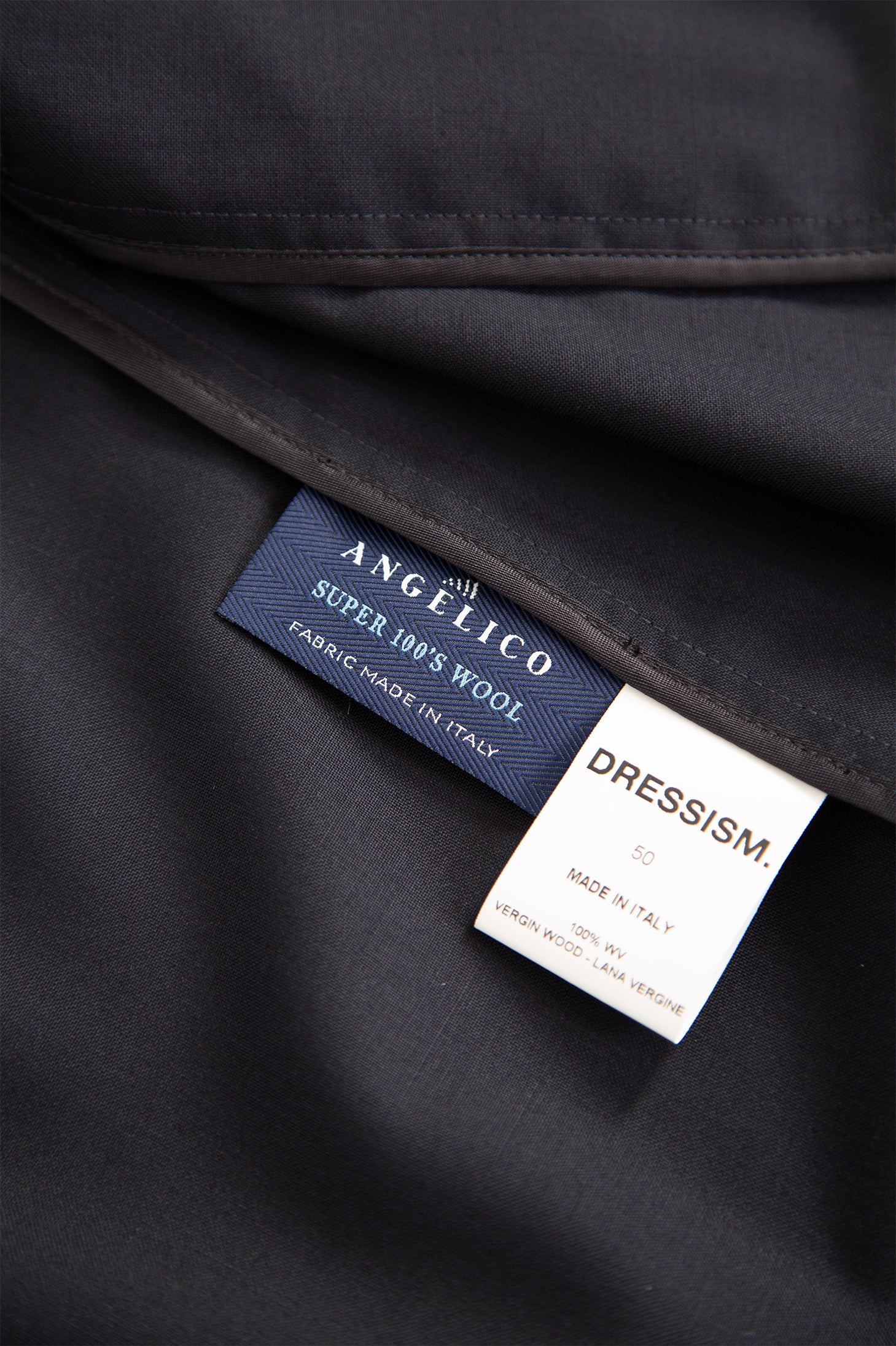 Navy blue tailored wool jacket