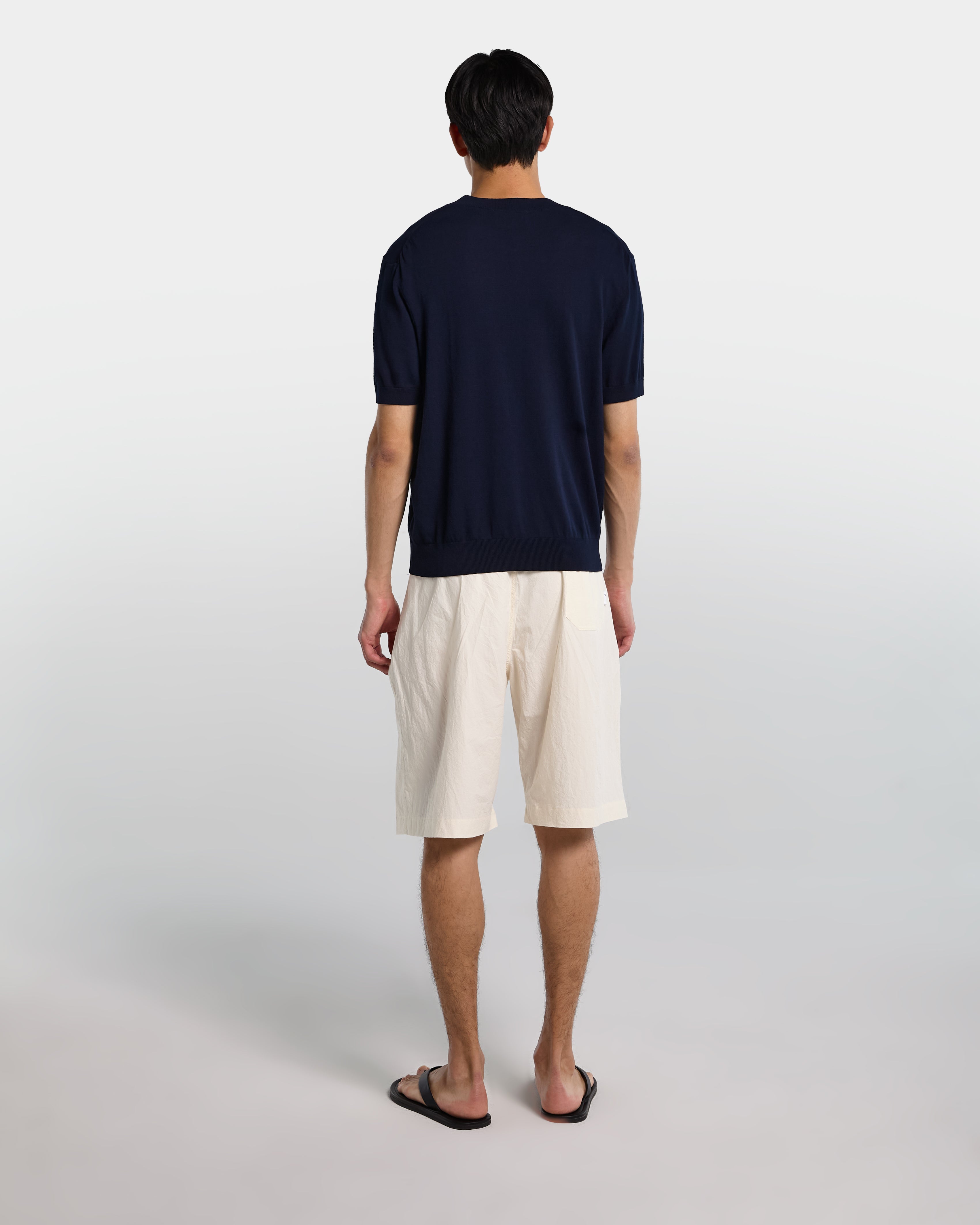 Navy knitted t-shirt