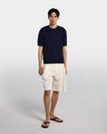 Navy knitted t-shirt