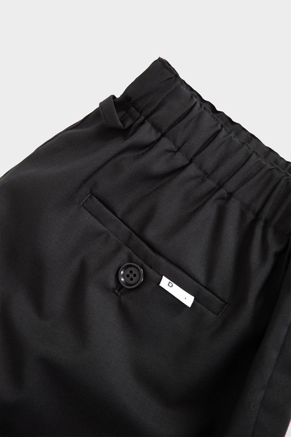 Black tailored wool loose fit pant 