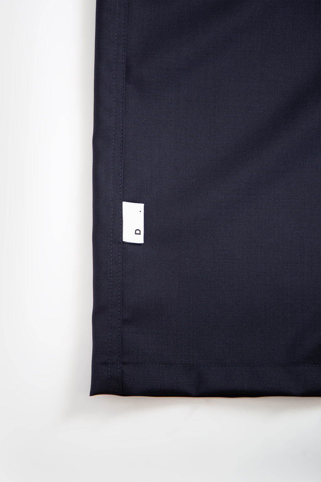 Navy blue fresco wool shirt with zip