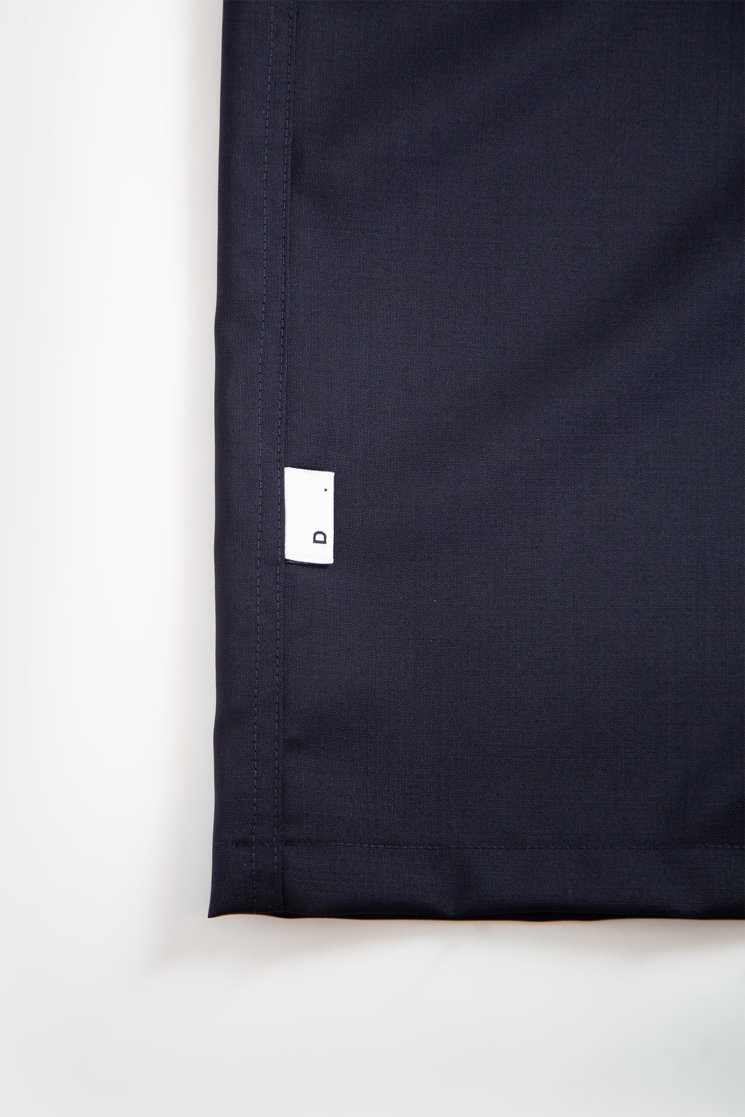 Navy blue fresco wool shirt with zip