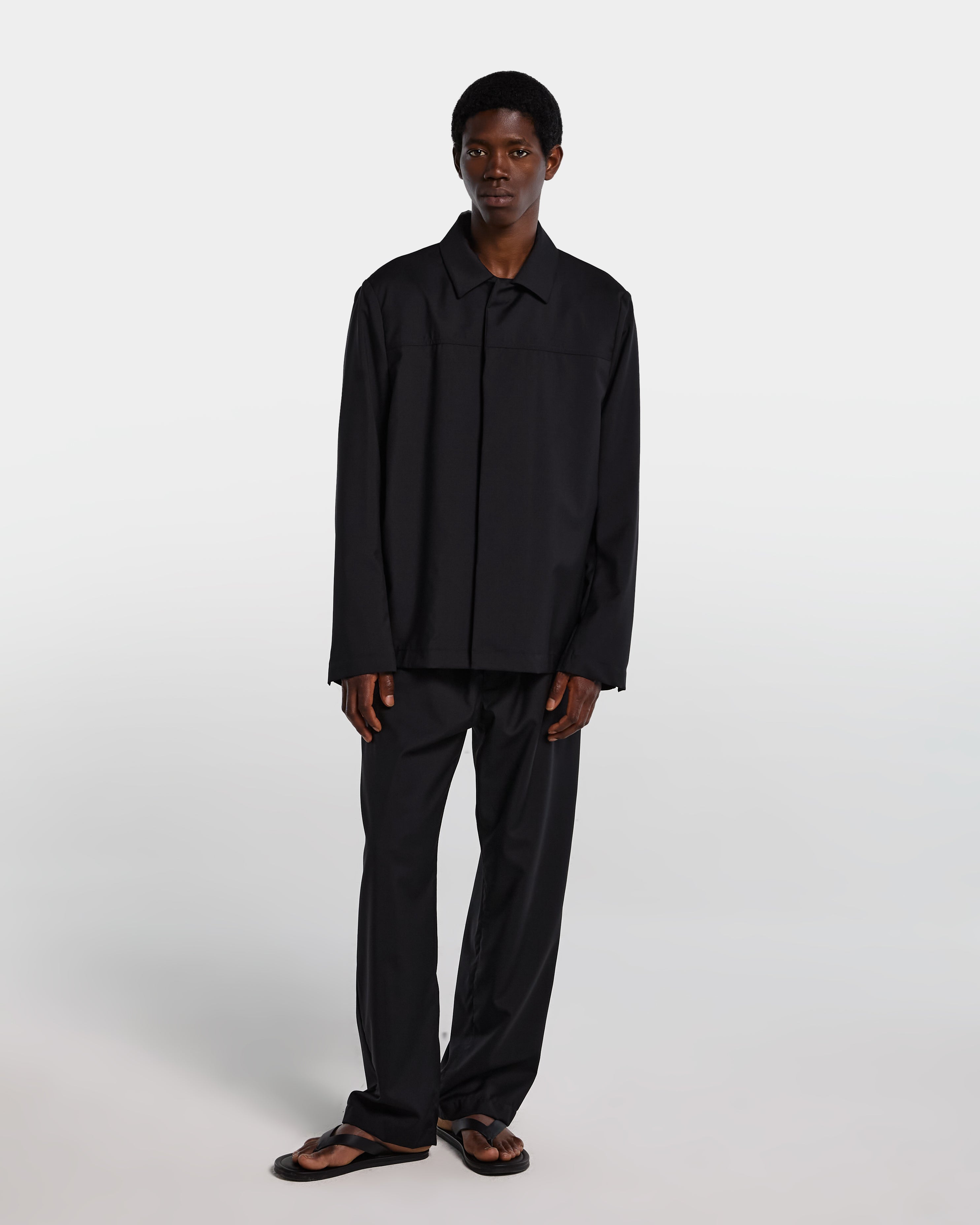 Black tailored wool jacket 