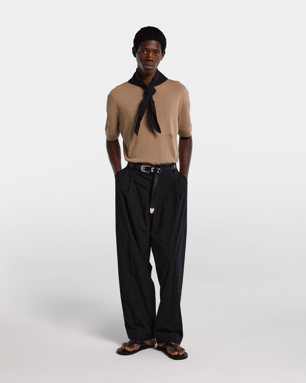 Camel viscose T-shirt