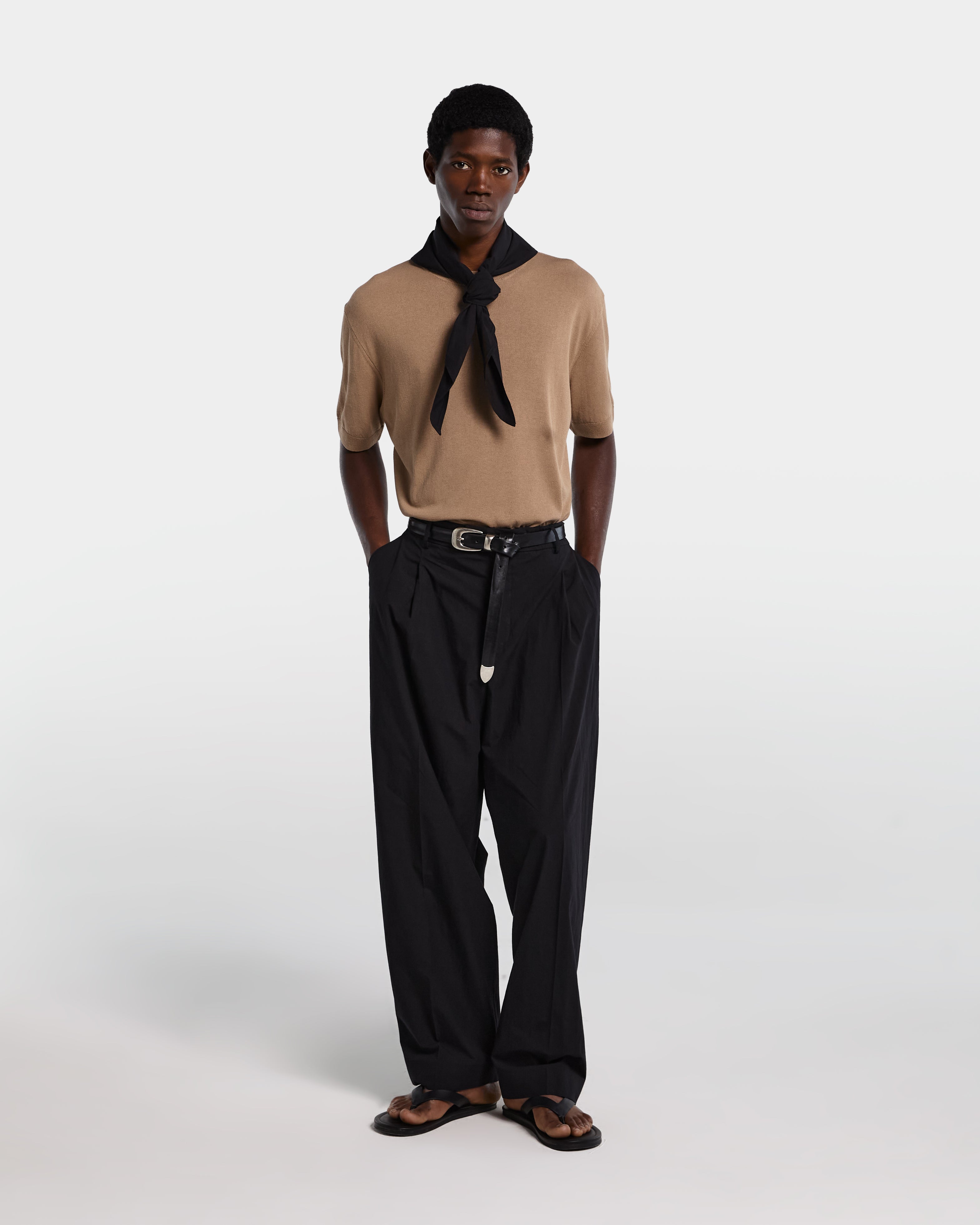 Camel viscose T-shirt