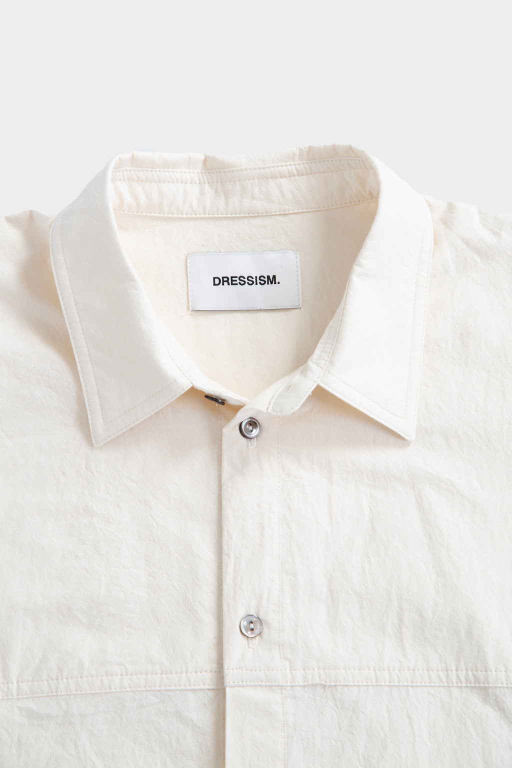 CHEST CUT OVERSHIRT-Cream
