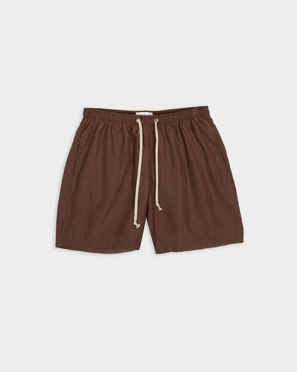 Brown nylon swimshort 