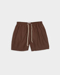Brown nylon swimshort 