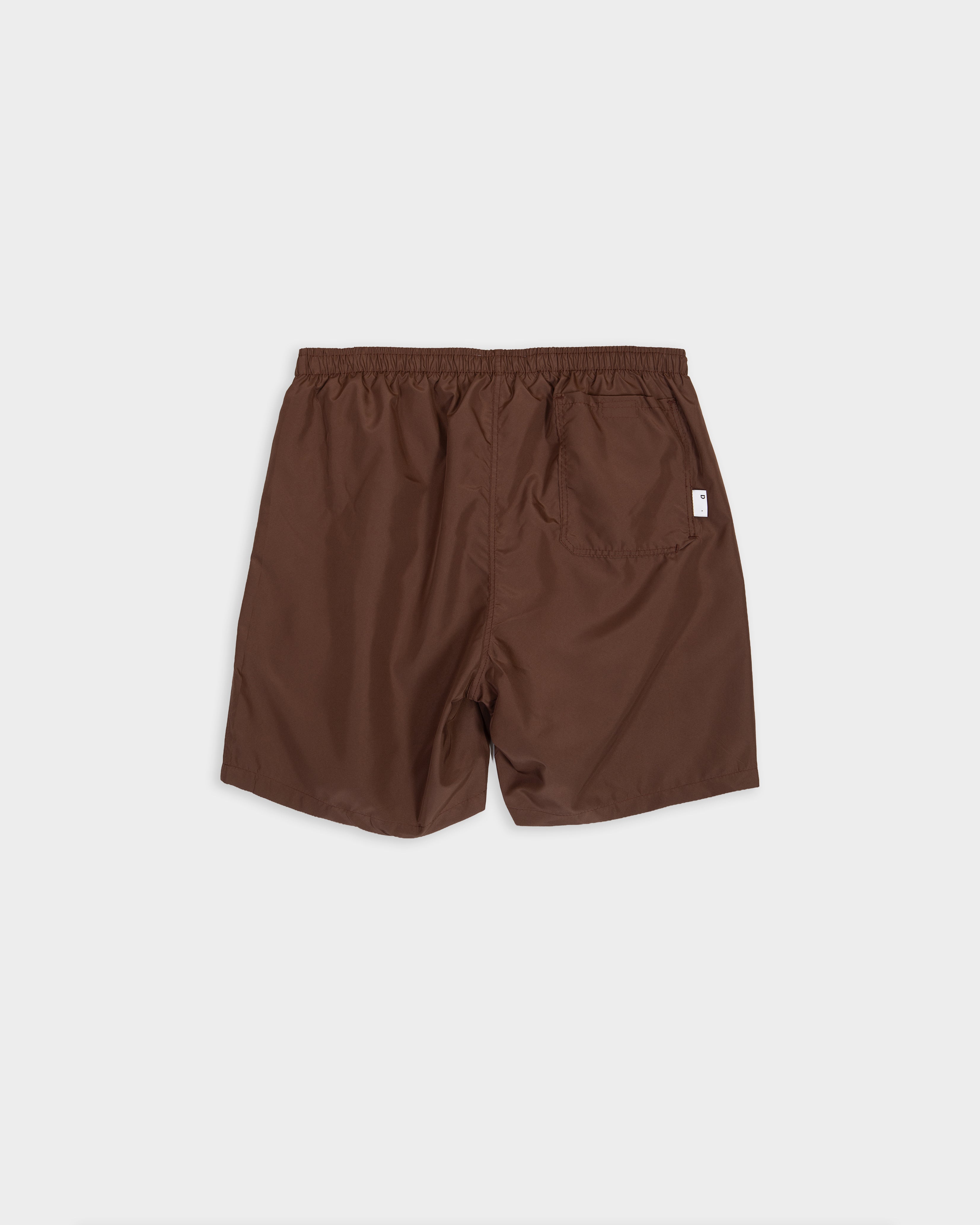 Brown nylon swimshort 