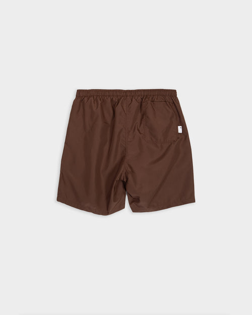 Brown nylon swimshort 