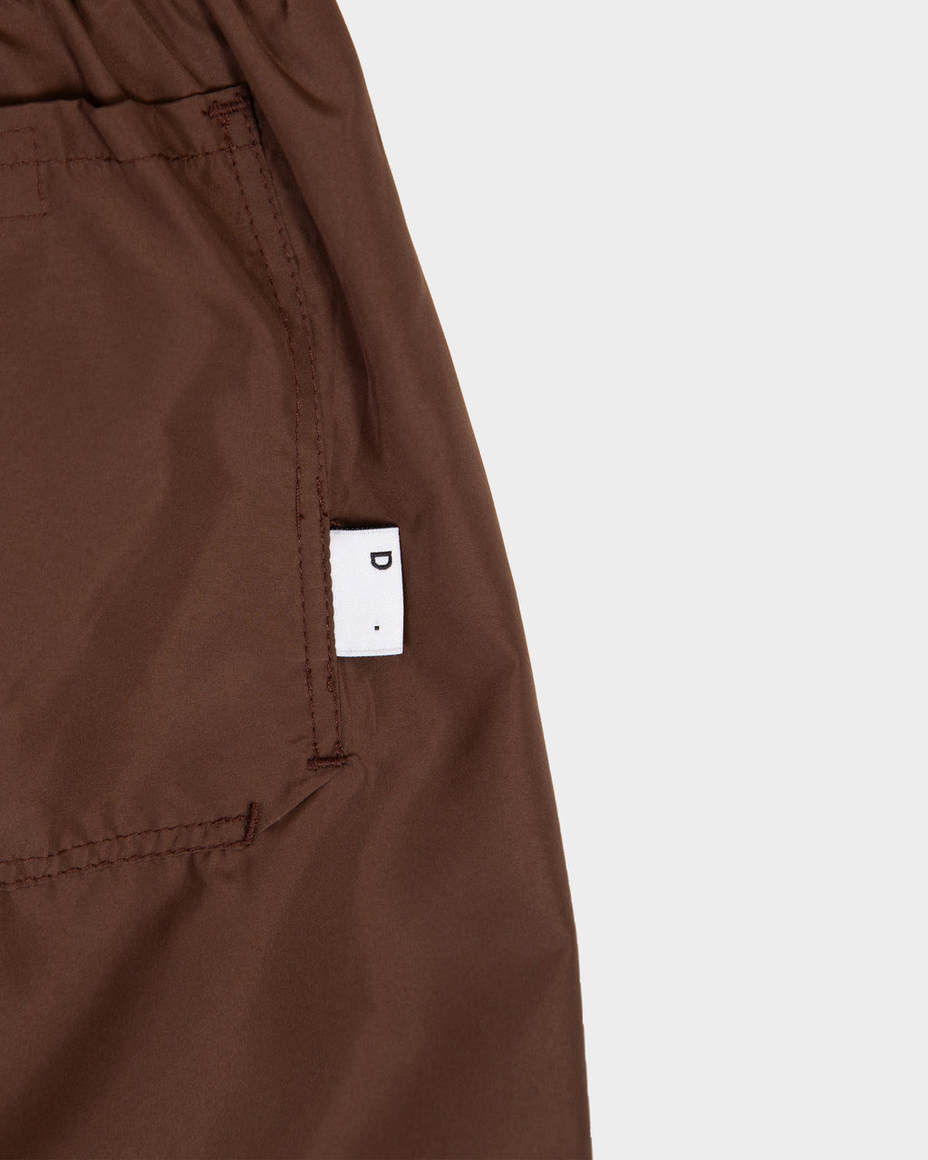 Brown nylon swimshort 