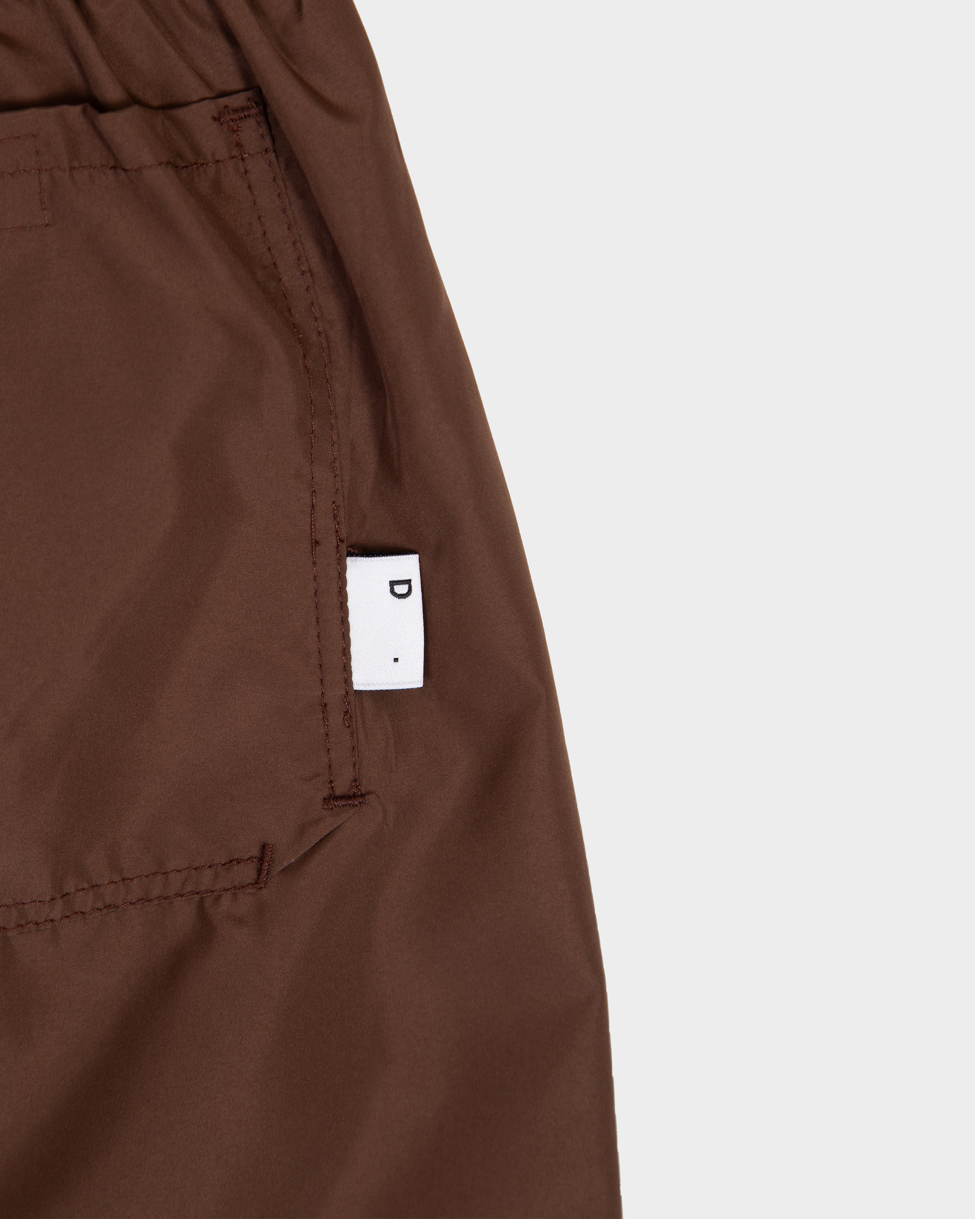 Brown nylon swimshort 