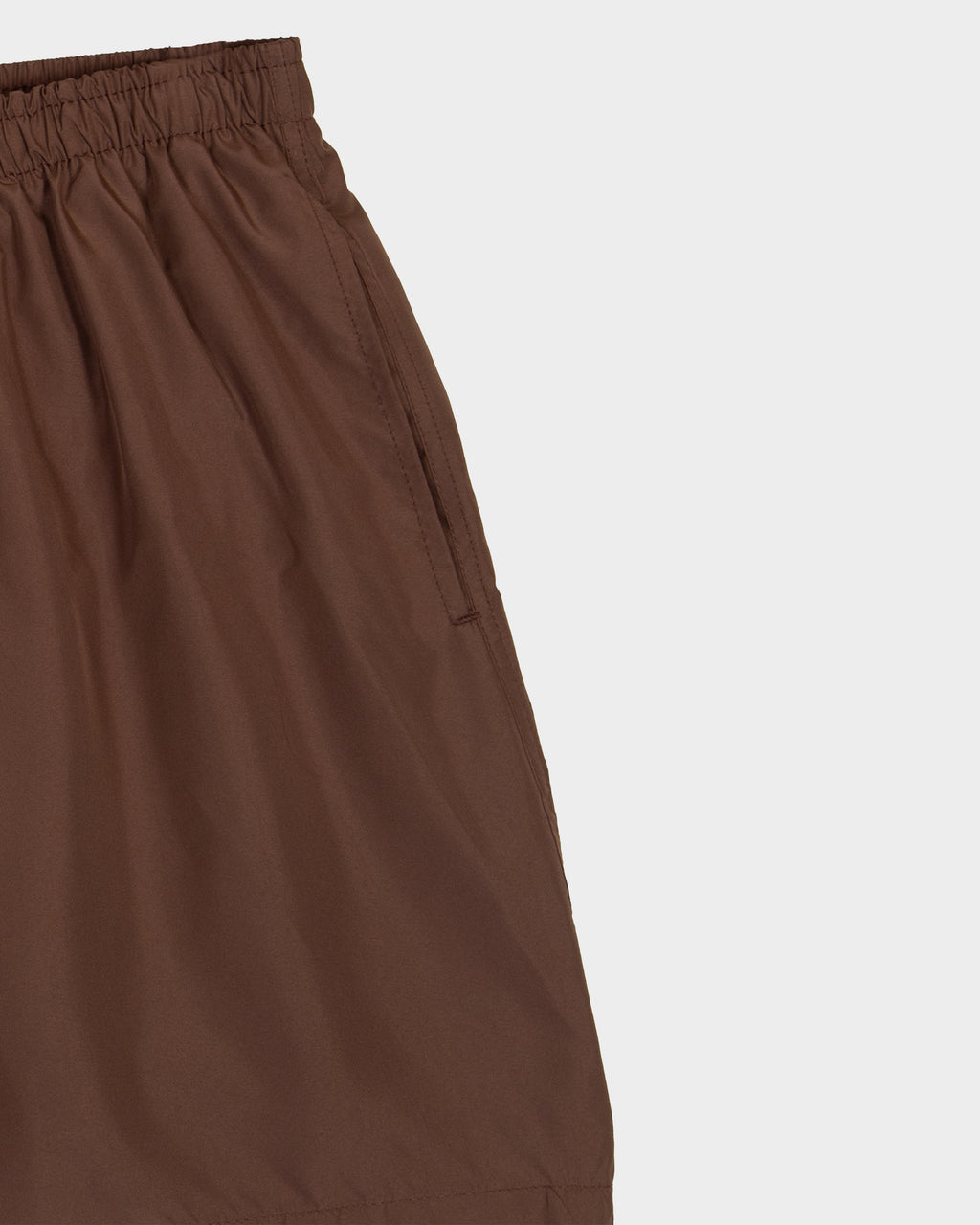 Brown nylon swimshort 