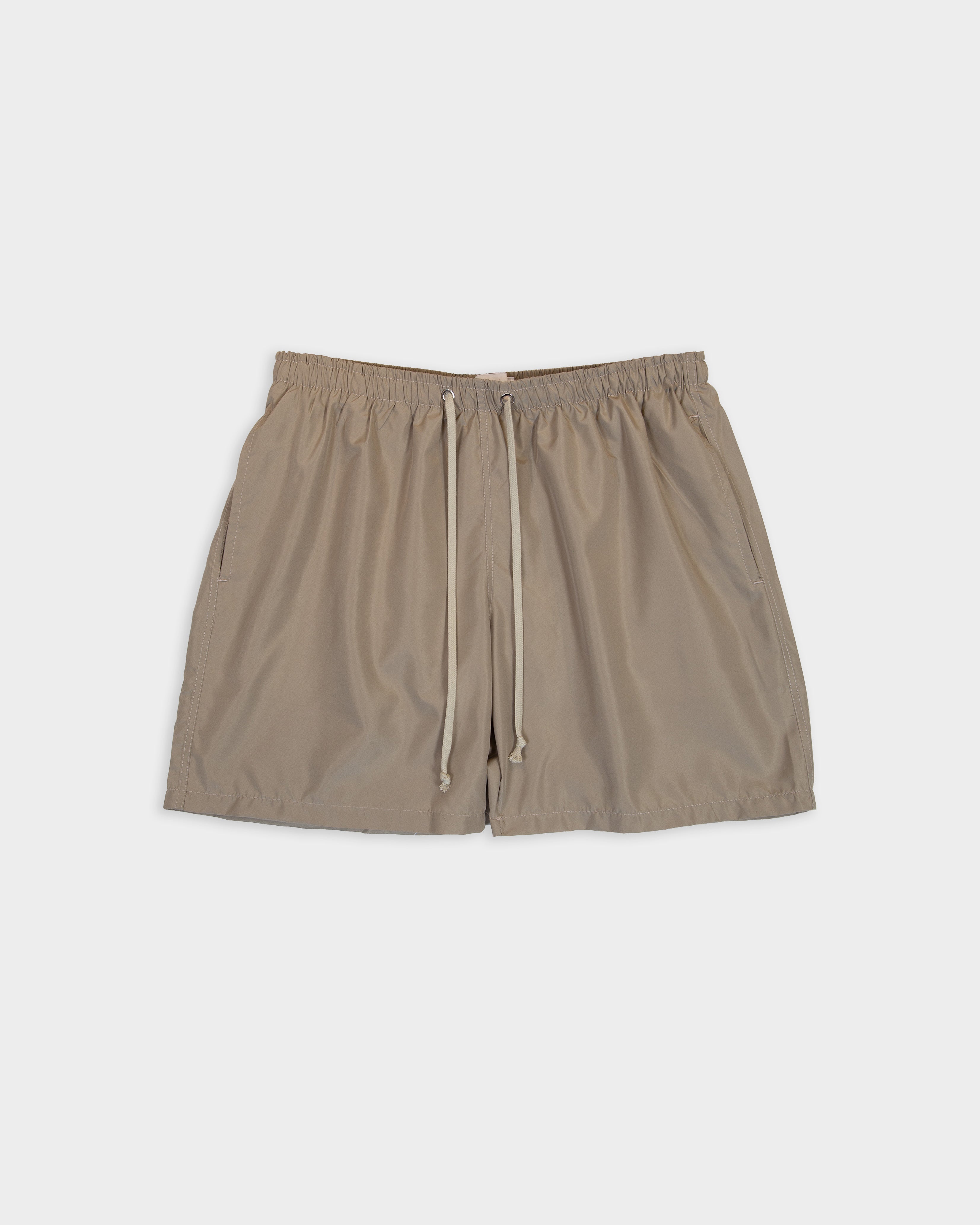 Beige nylon swimshort 