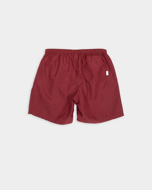 Burgundy nylon swimshort 