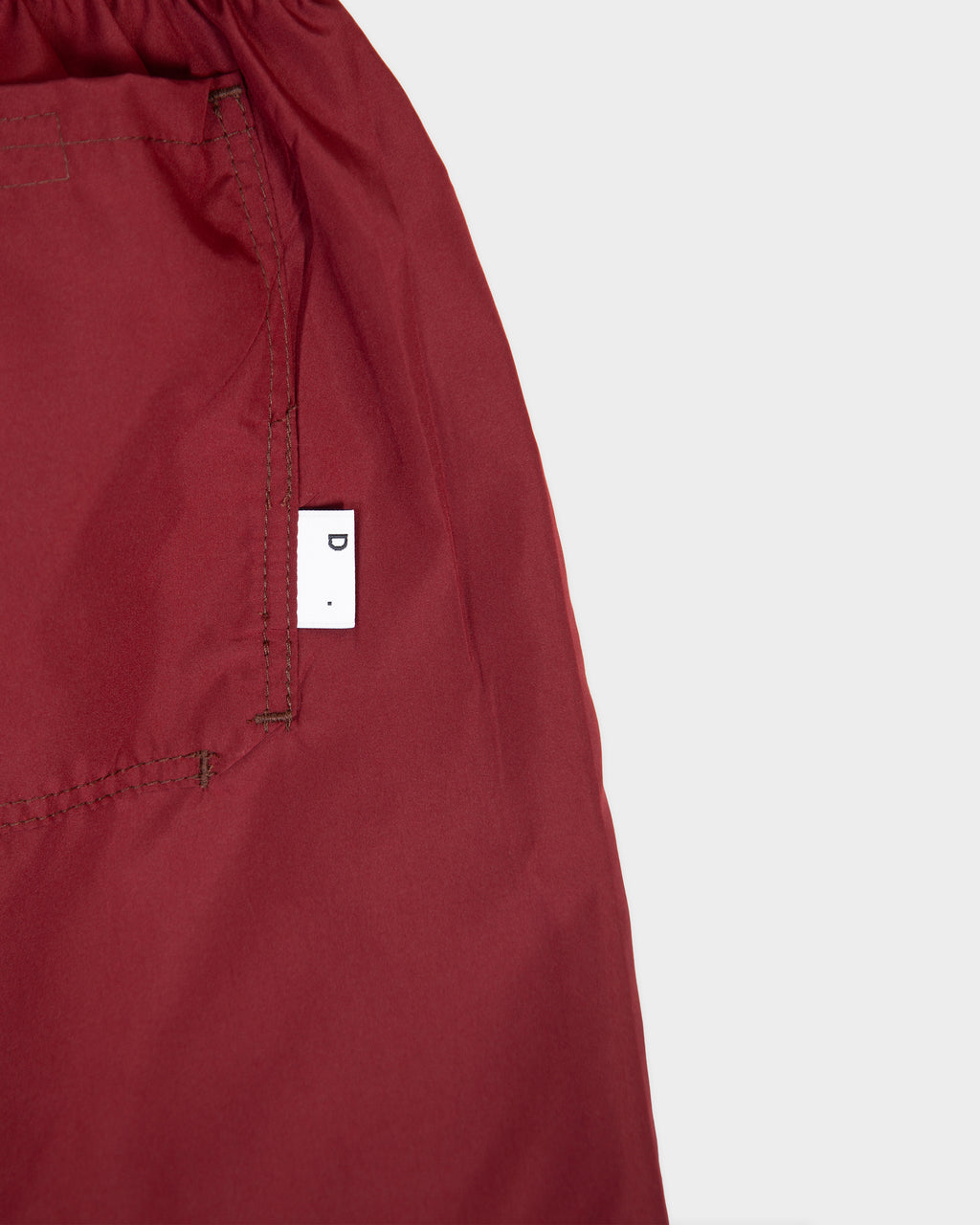 Burgundy nylon swimshort 