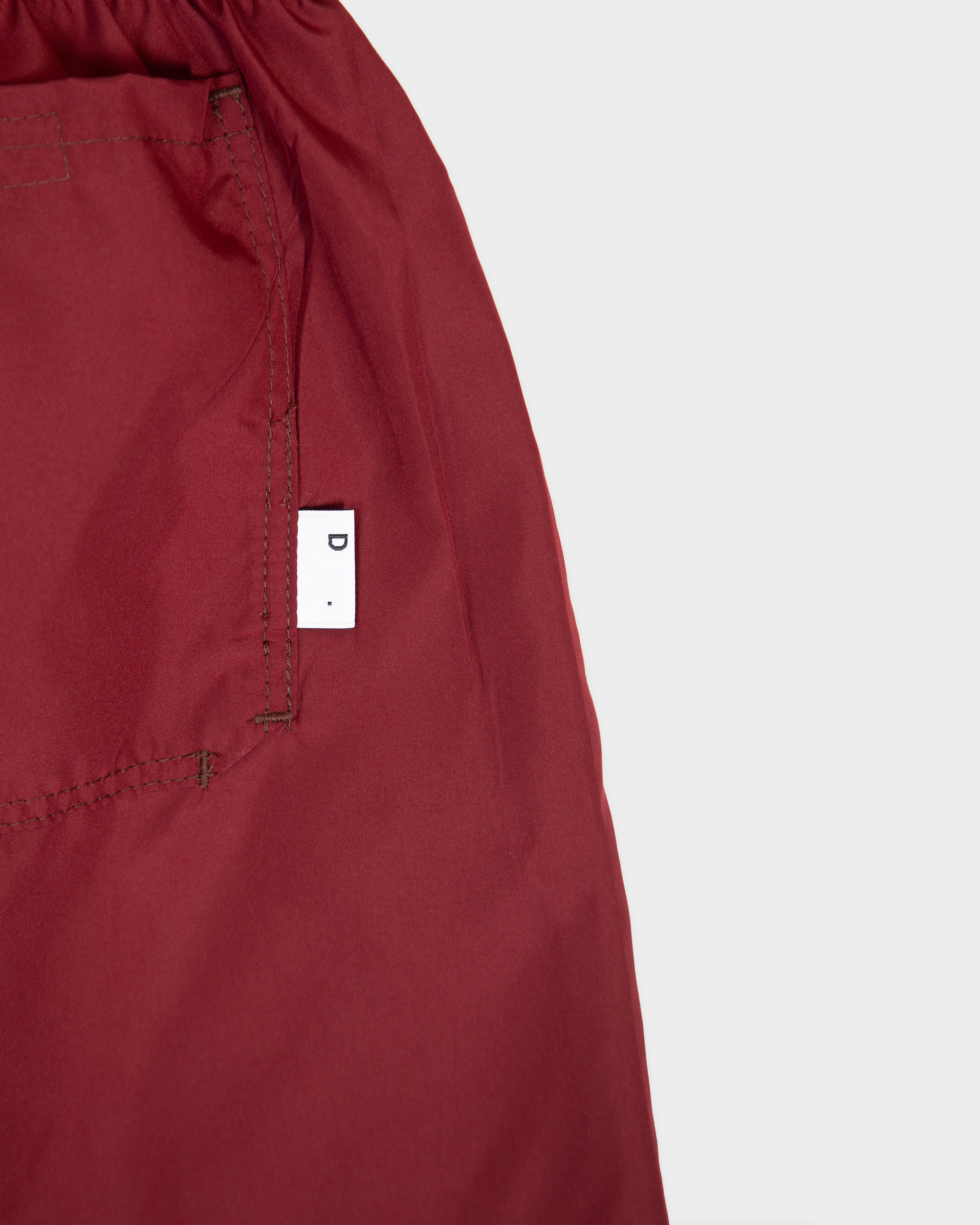 Burgundy nylon swimshort 