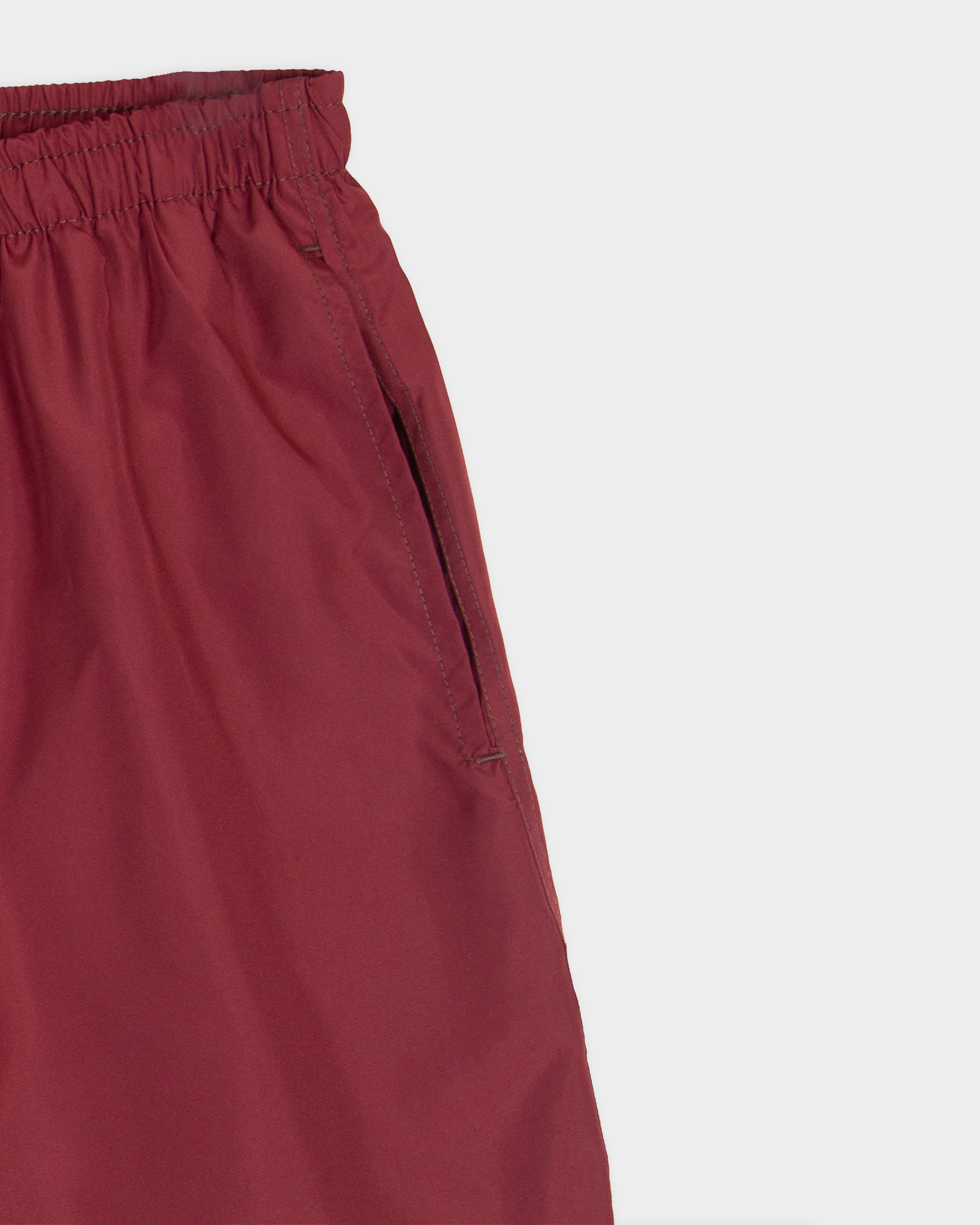 Burgundy nylon swimshort 