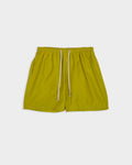 Lime green nylon swim shorts