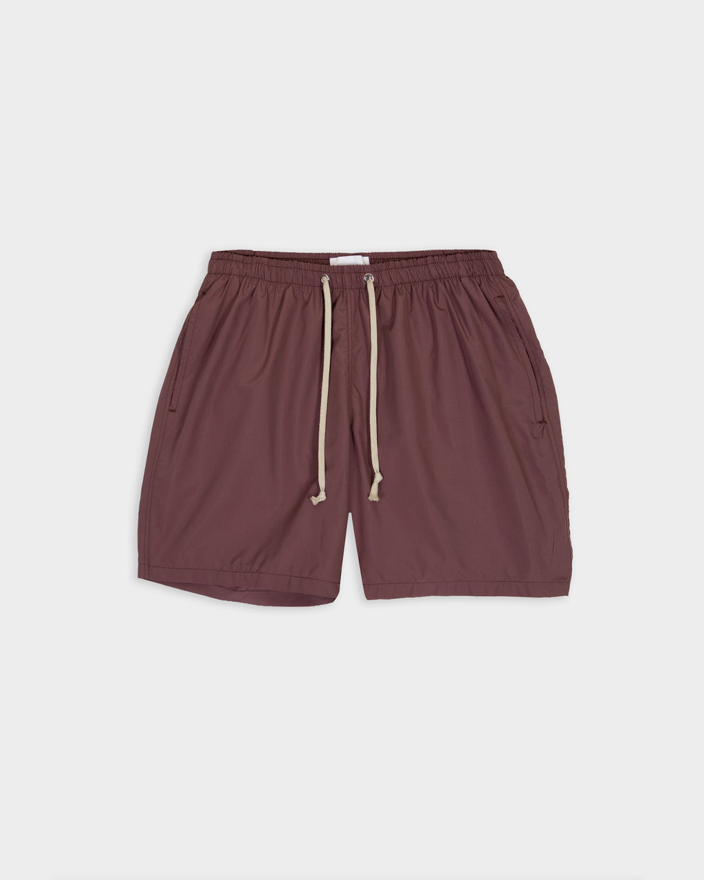 Mauve nylon swimming shorts