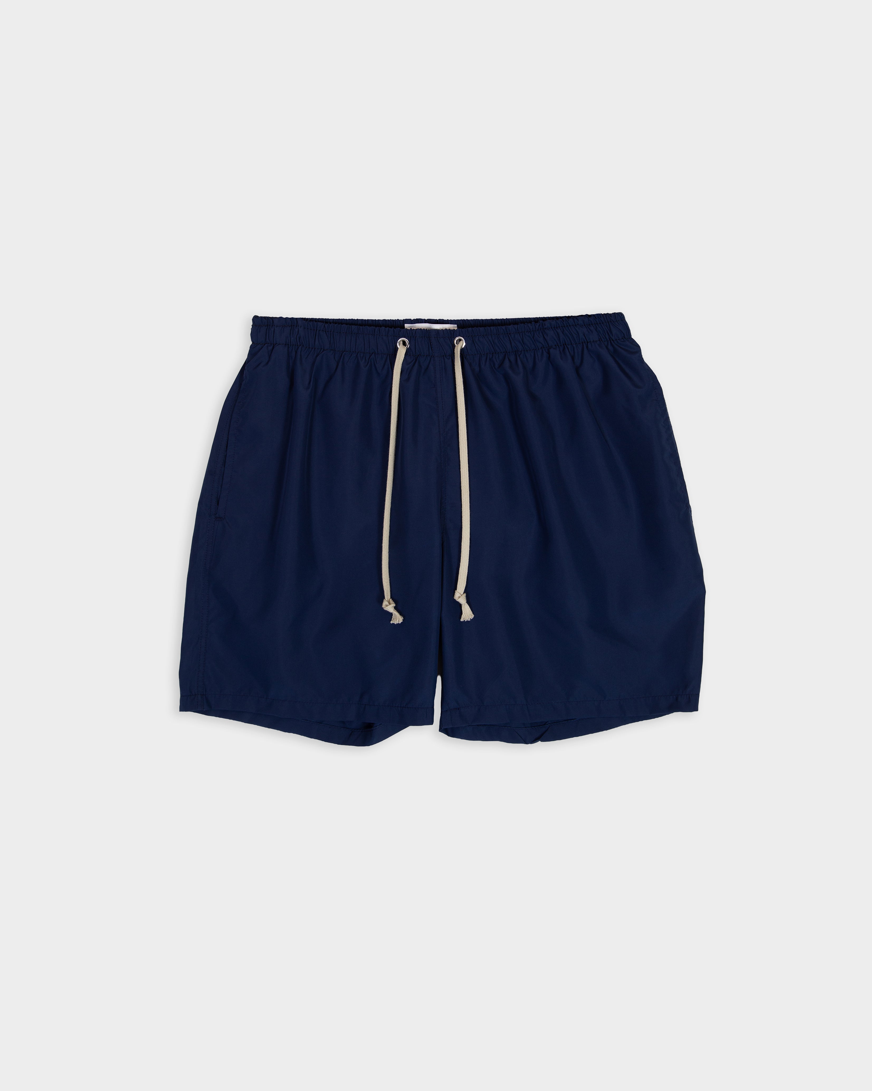 Navy blue nylon swimshort 