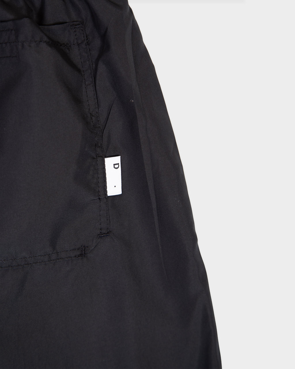 Black nylon swimshort 