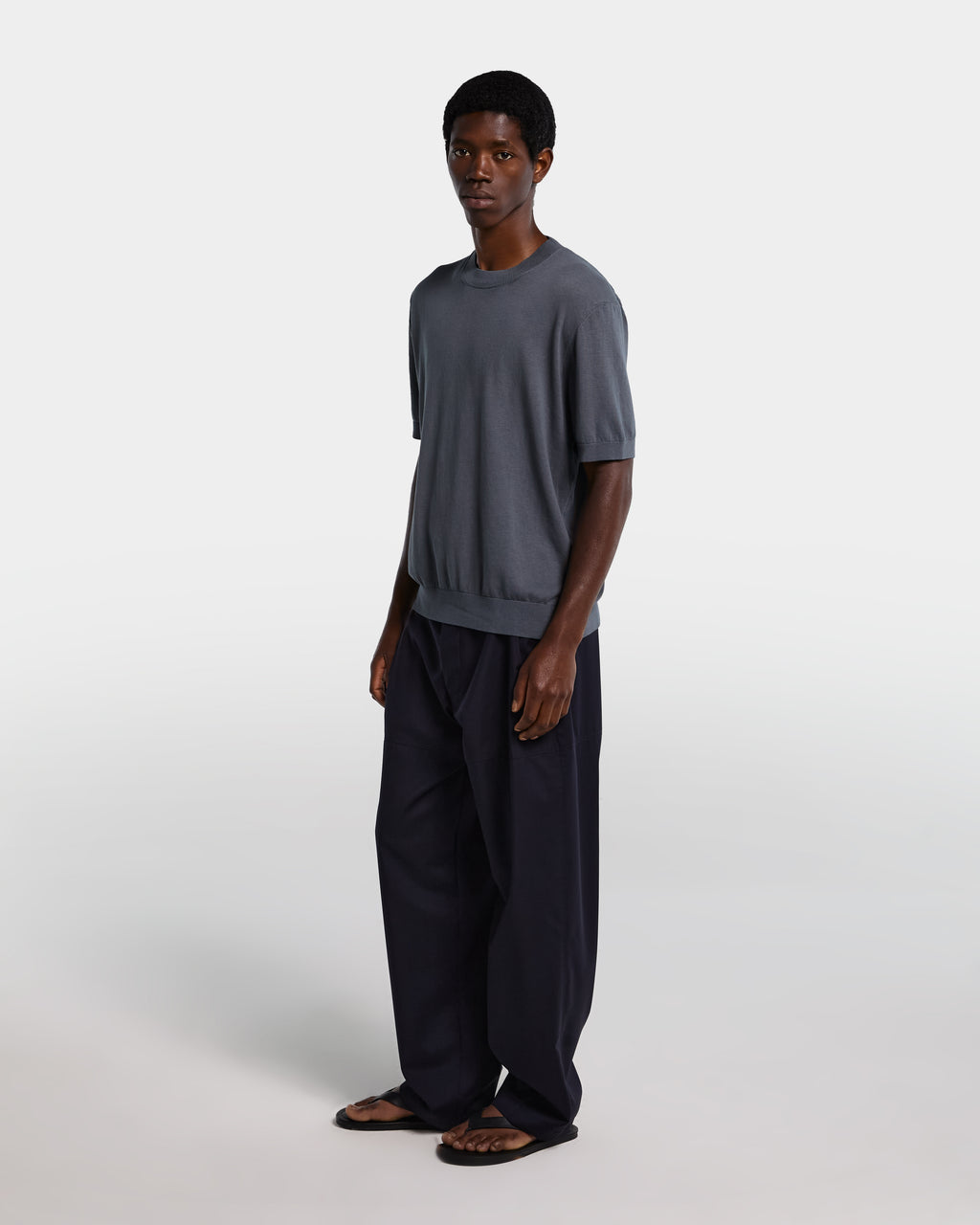 Grey knit t-shirt