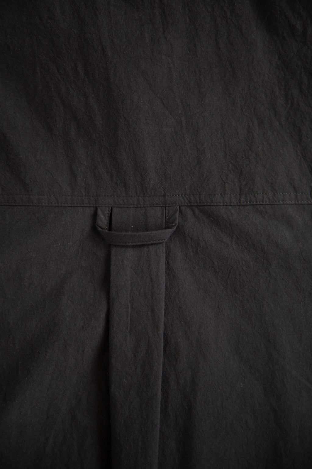 Black cotton poplin overshirt