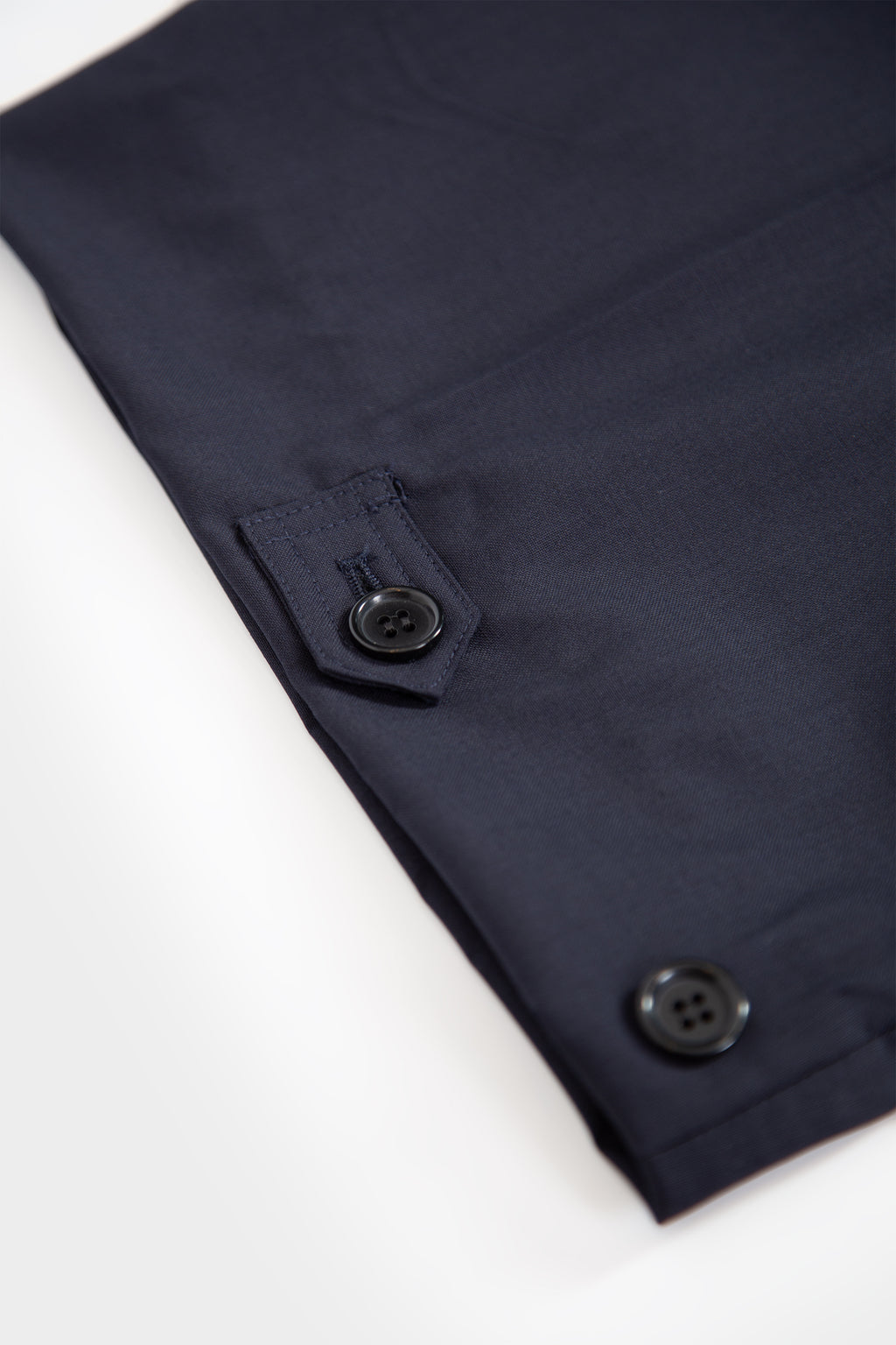 Navy blue frescolana trousers with adjustable waist