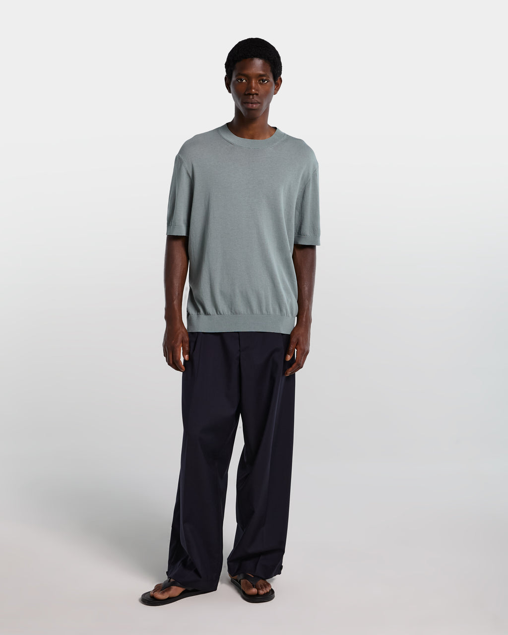Sage green knit t-shirt
