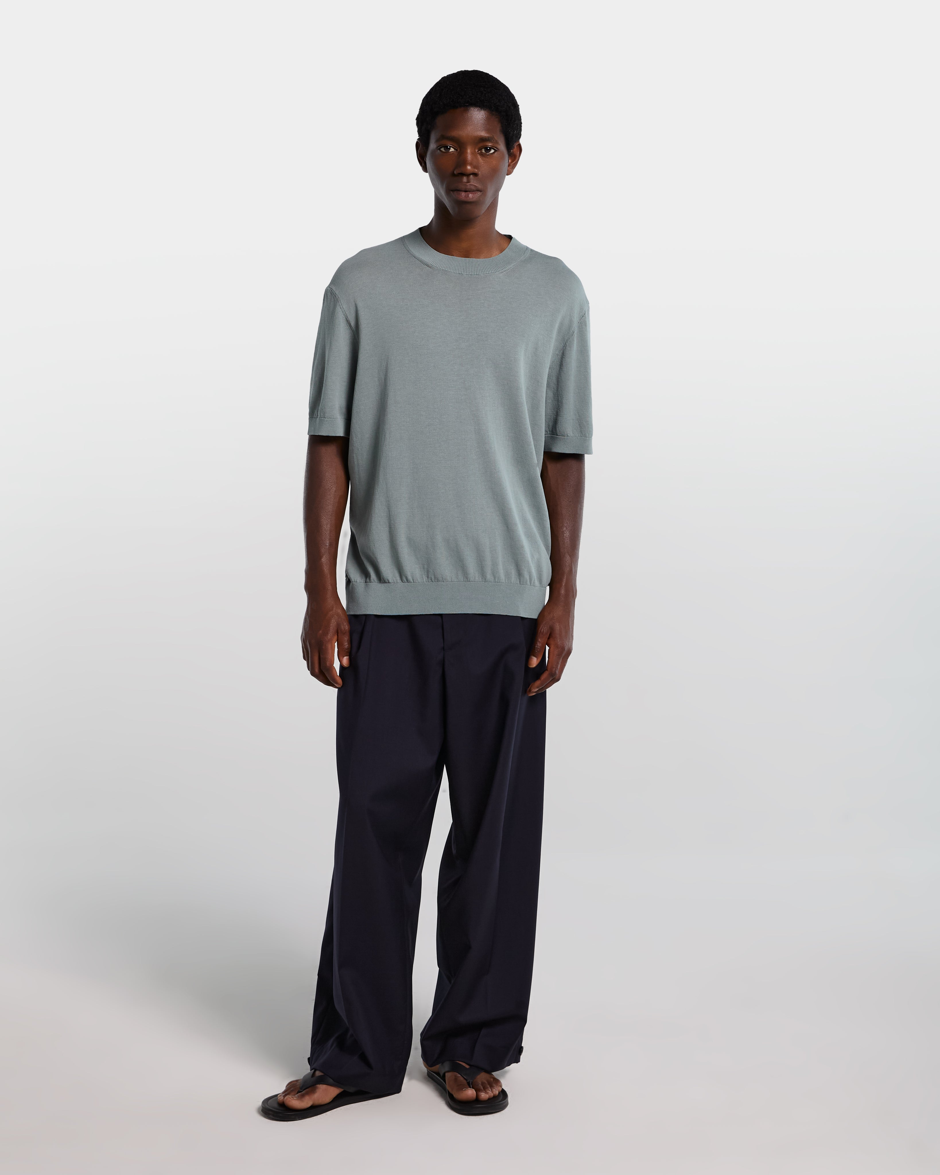 Sage green knit t-shirt