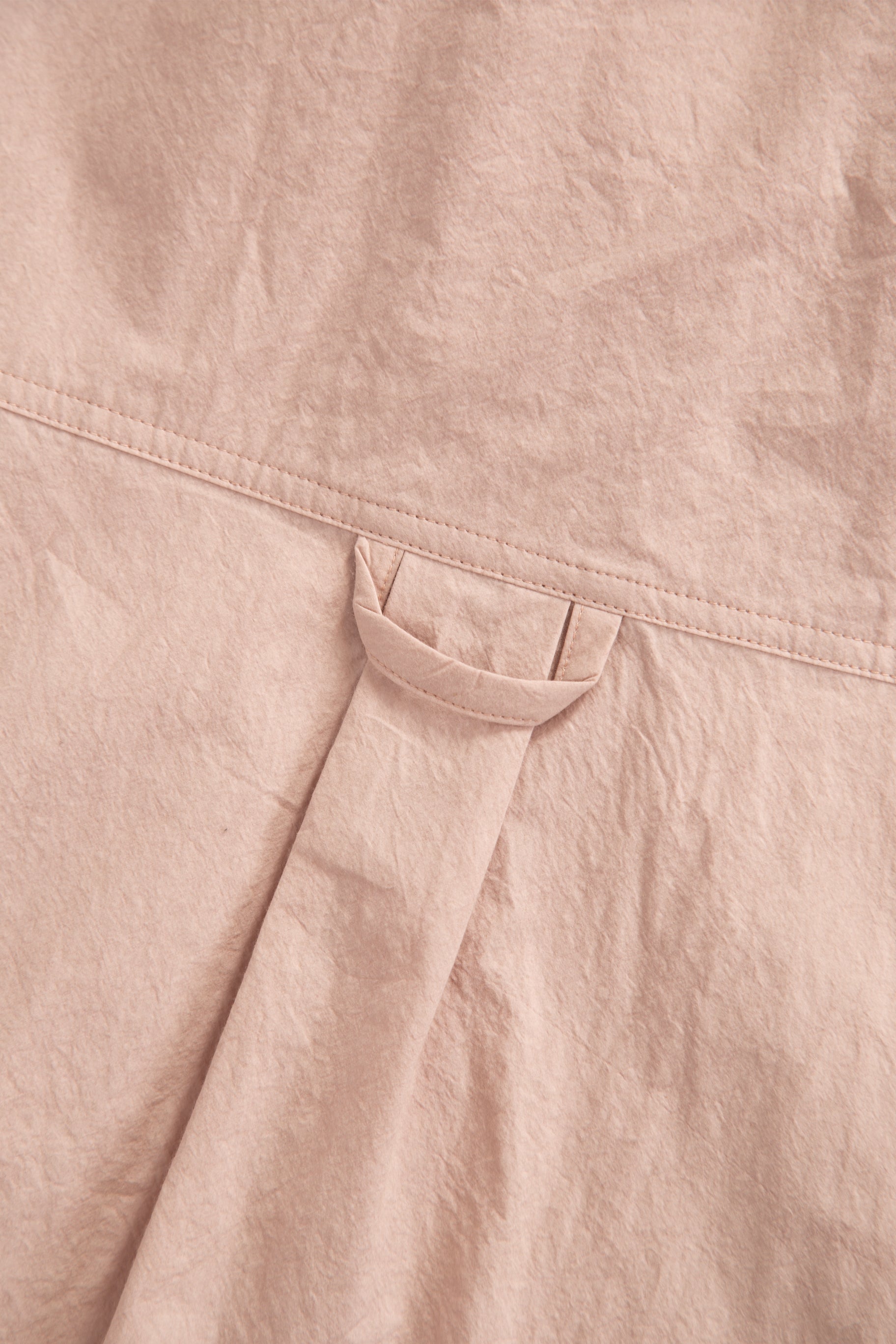Pink poplin shirt with zip and short sleeves