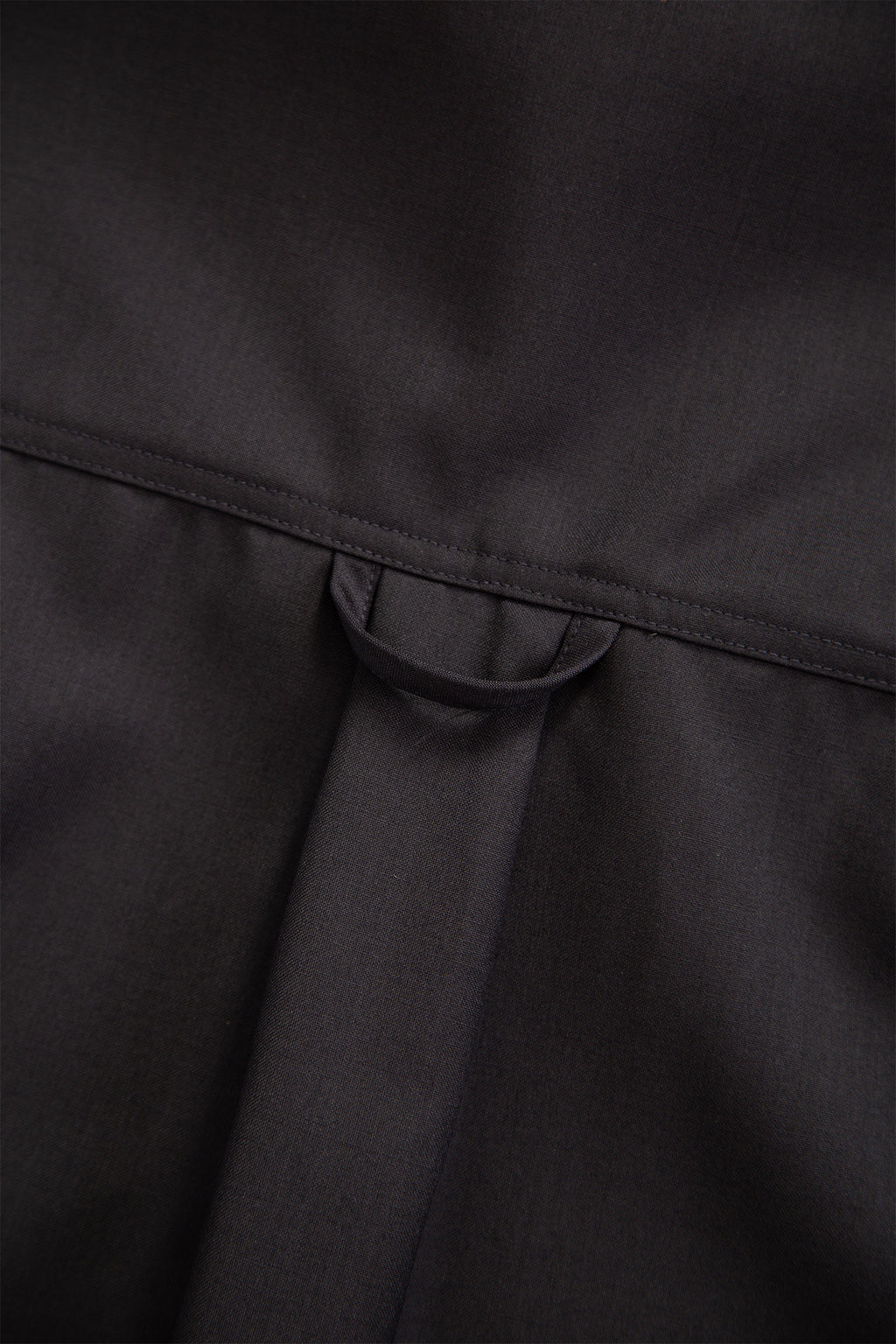 Navy blue tailored wool overshirt 