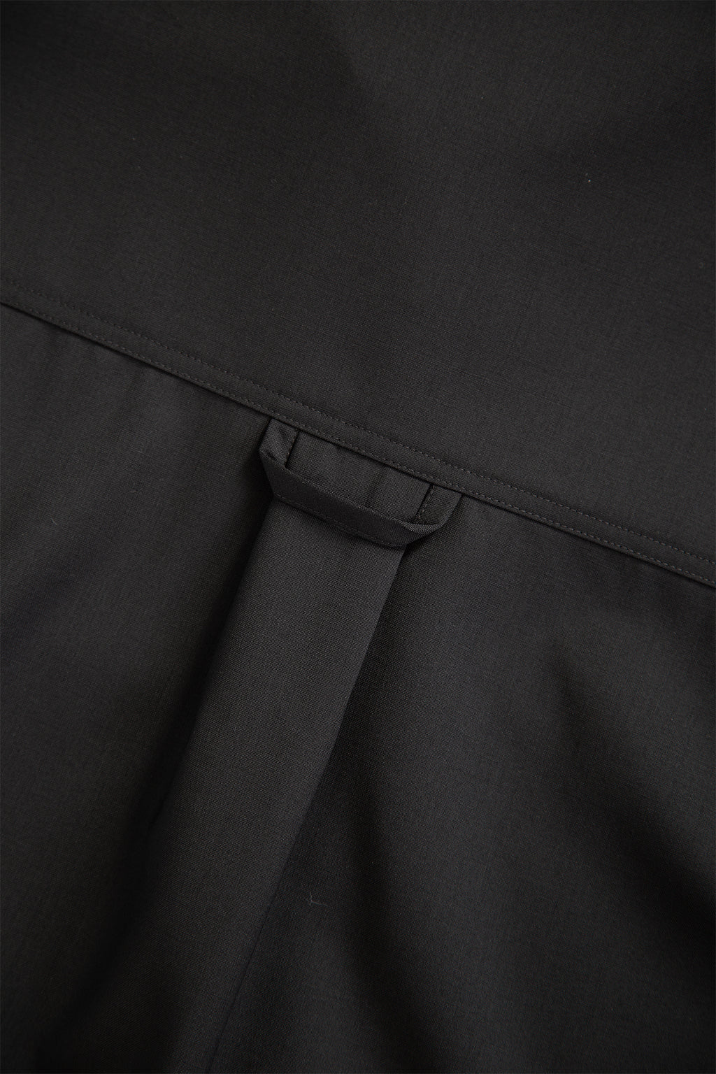 Black tailored wool overshirt 