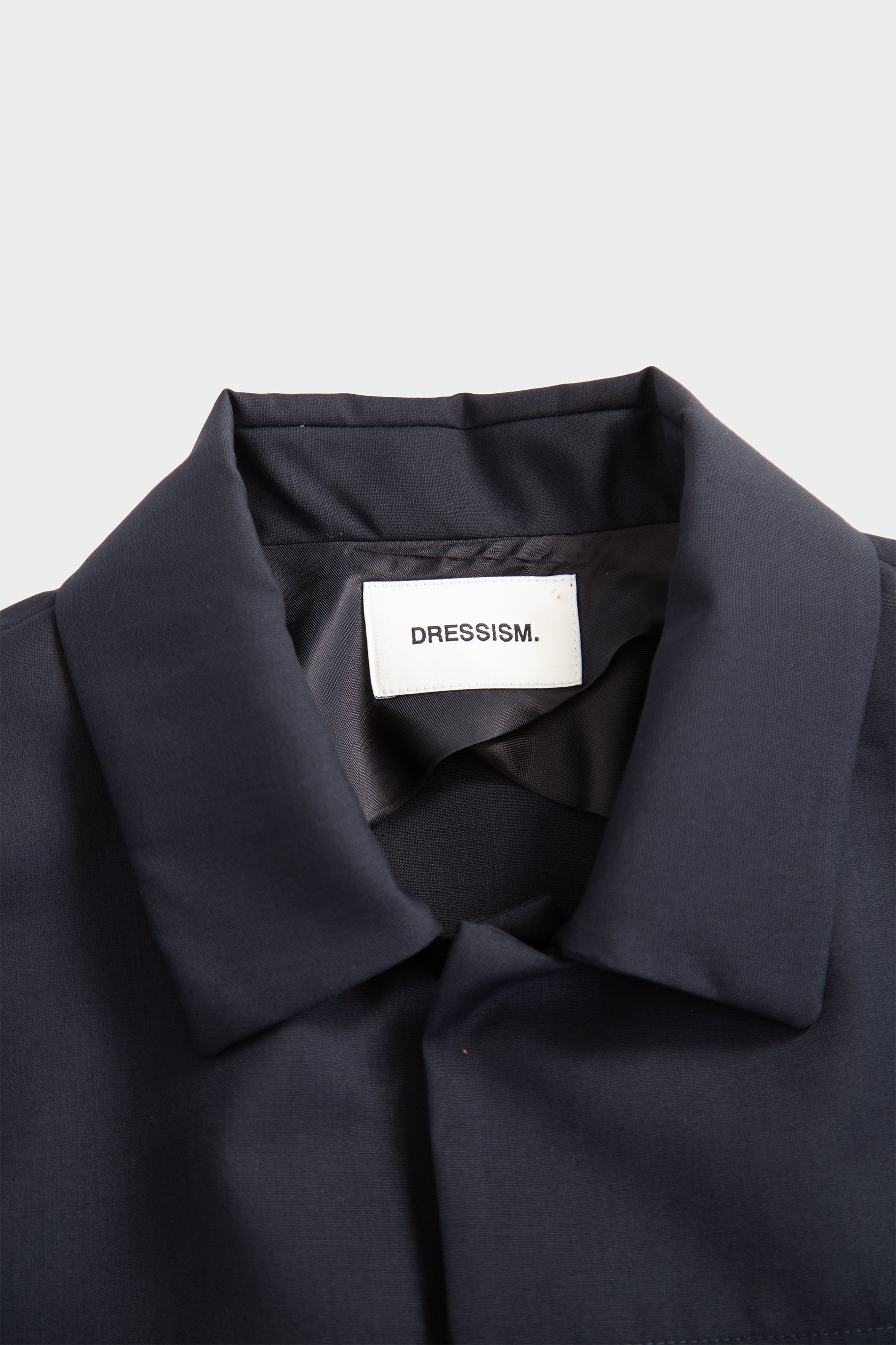 Navy blue tailored wool jacket