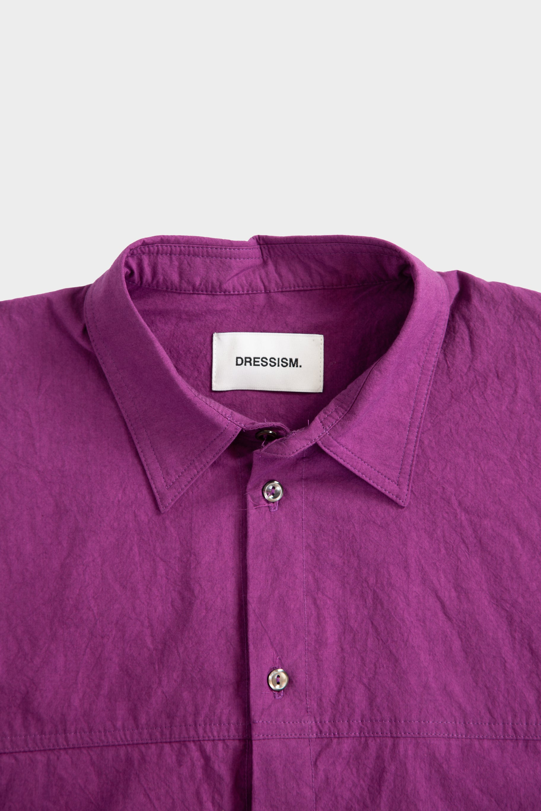 Cyclamen cotton poplin overshirt